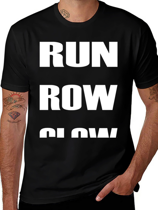 Run Row Glow Black Graphic Tee