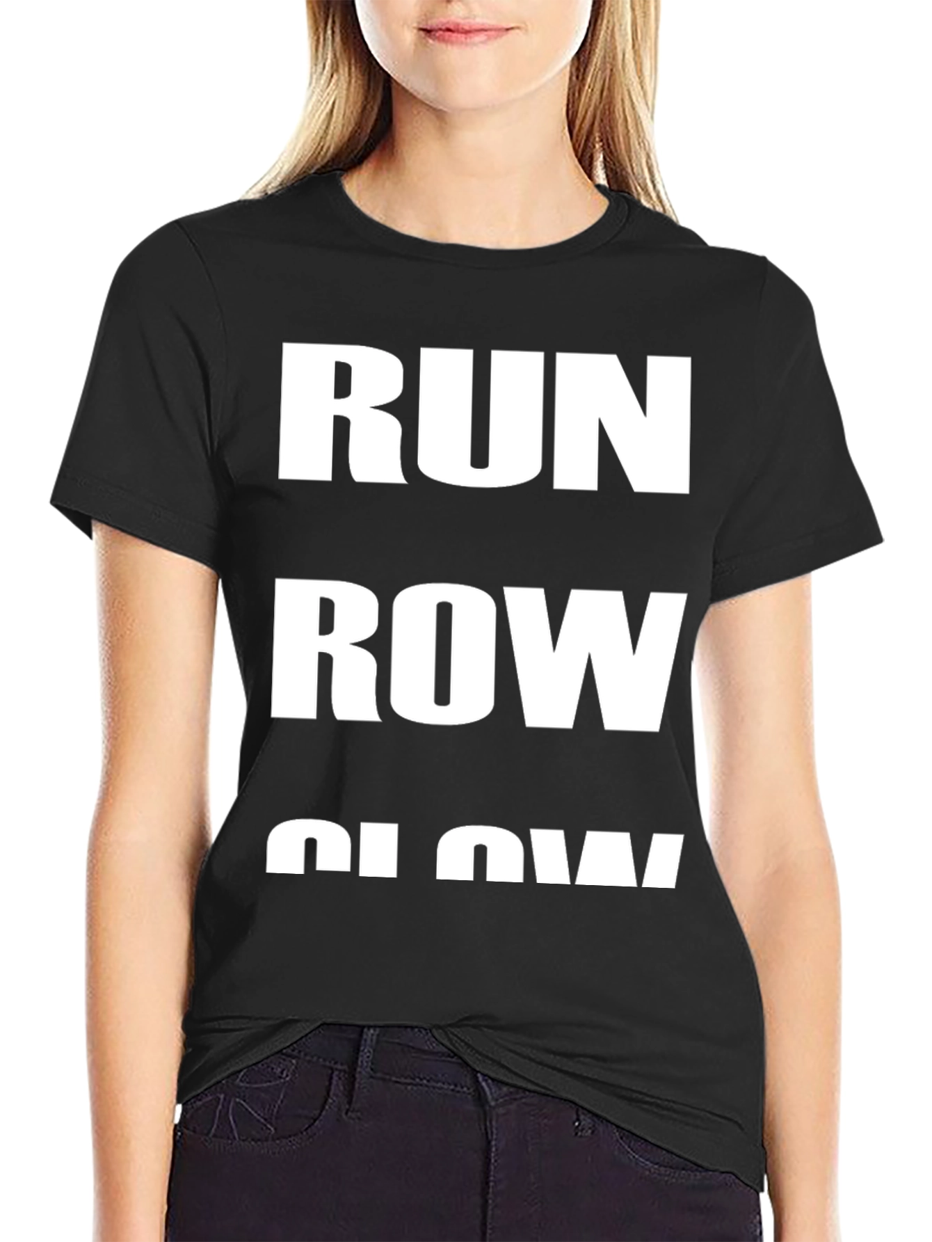 Run Row Glow Black Graphic Tee