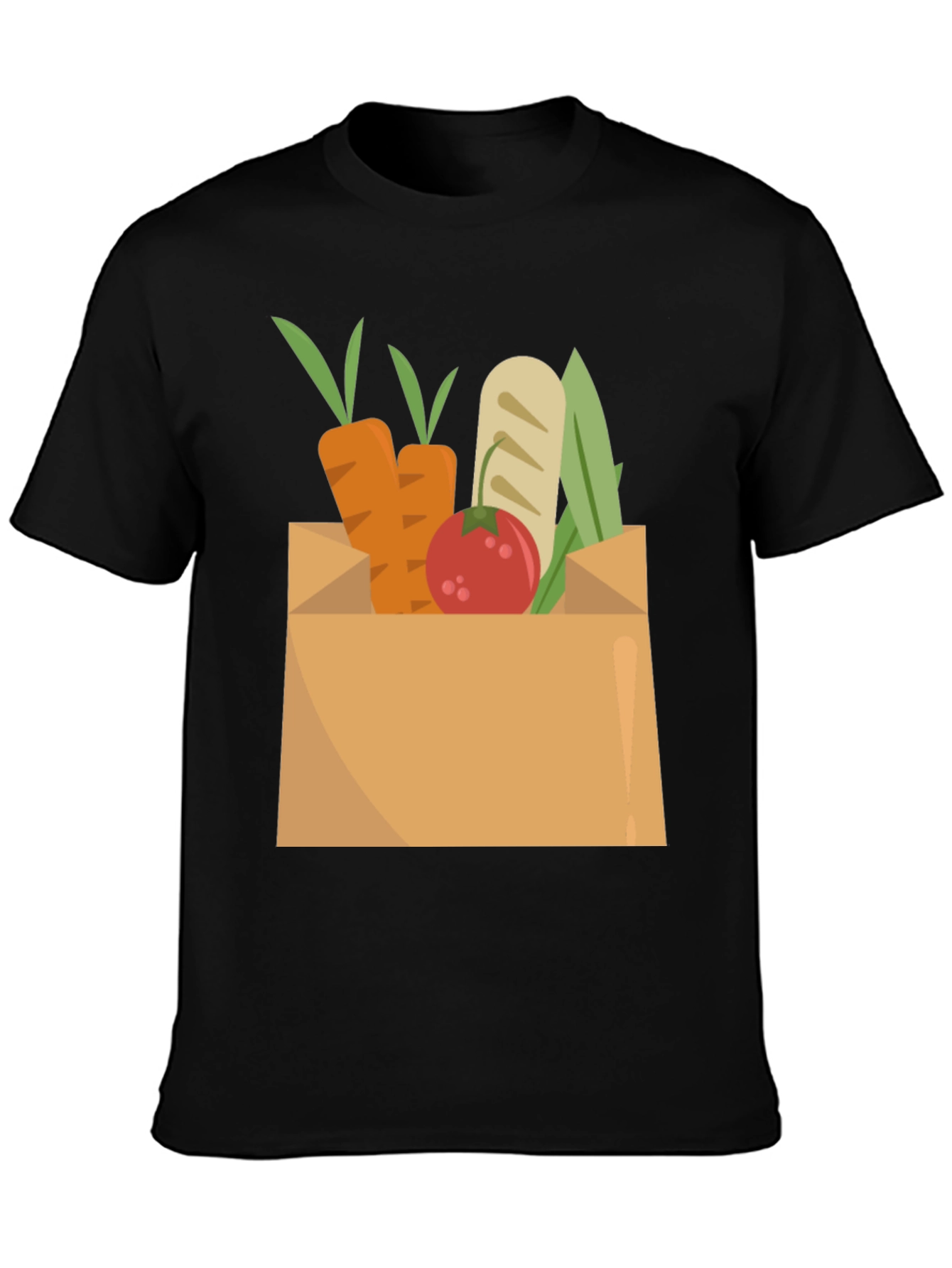 Grocery Bag Graphic Tee - Fresh Produce Design