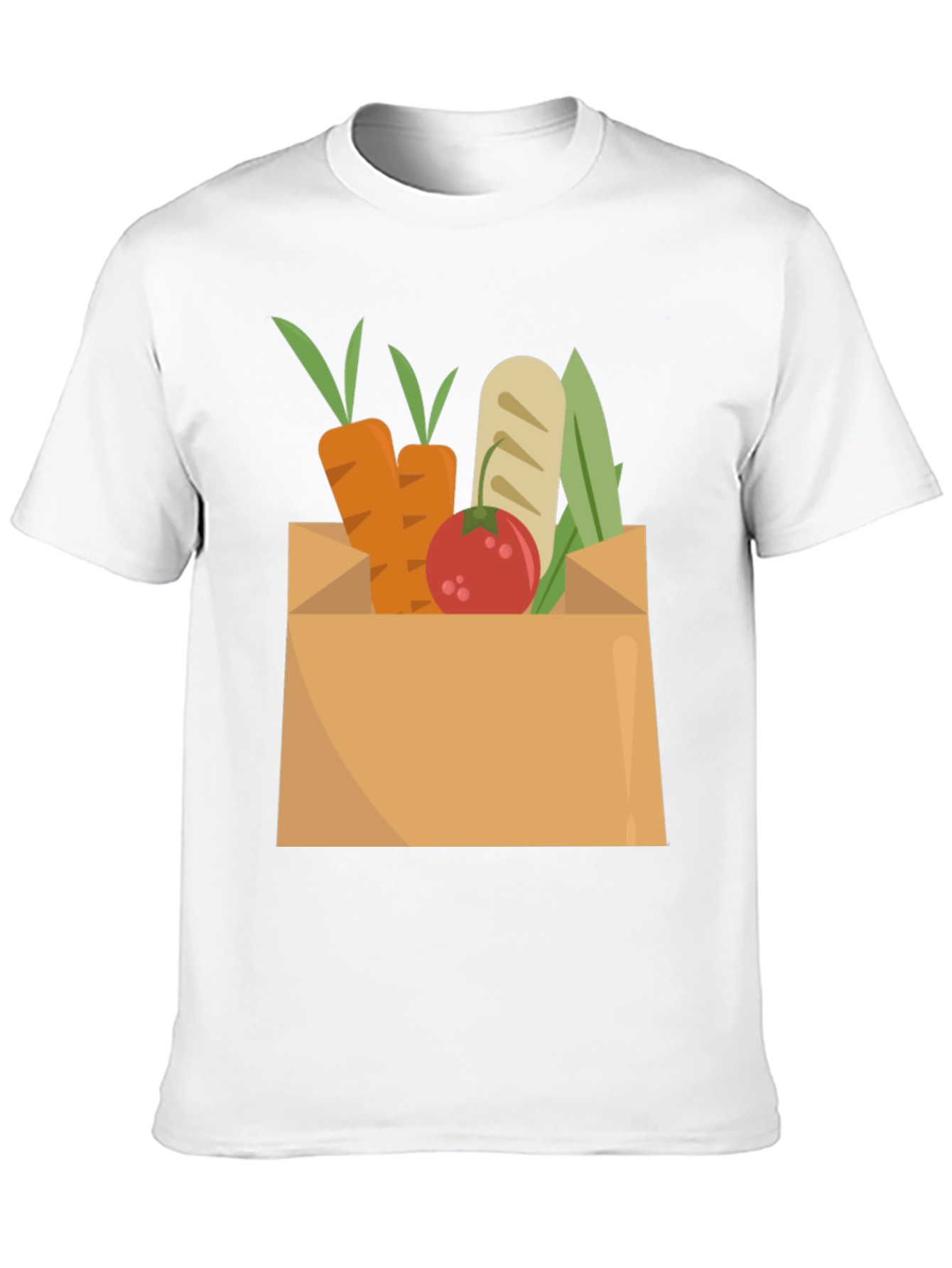 Grocery Bag Graphic Tee - Fresh Produce Design
