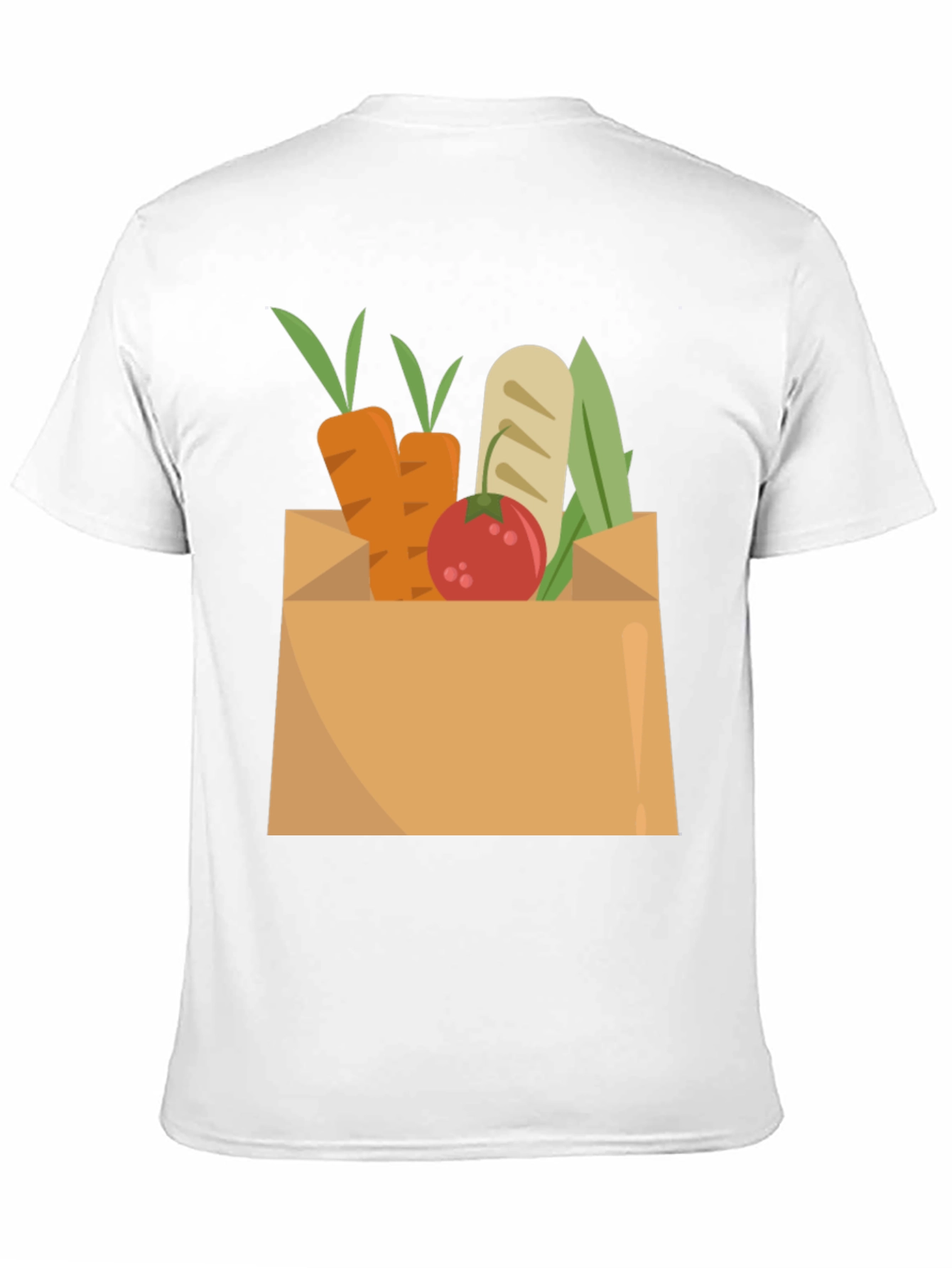 Grocery Bag Graphic Tee - Fresh Produce Design