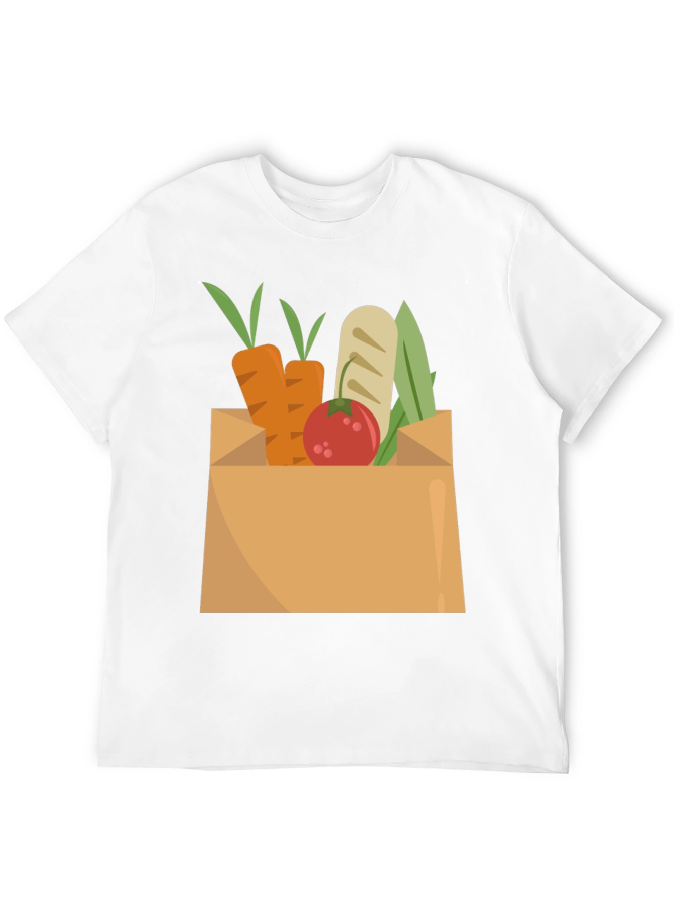 Grocery Bag Graphic Tee - Fresh Produce Design