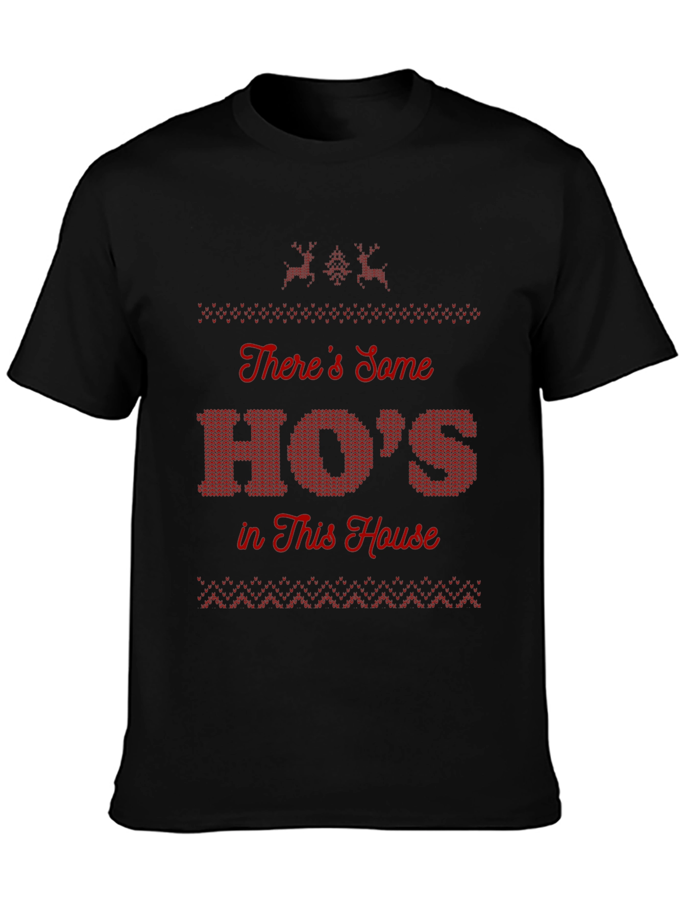 Funny Hos in This House Graphic Christmas T-Shirt
