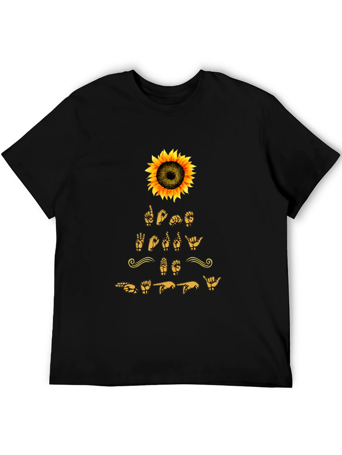 Sunflower ASL T-Shirt - Love Deaf Sign Language Shirt