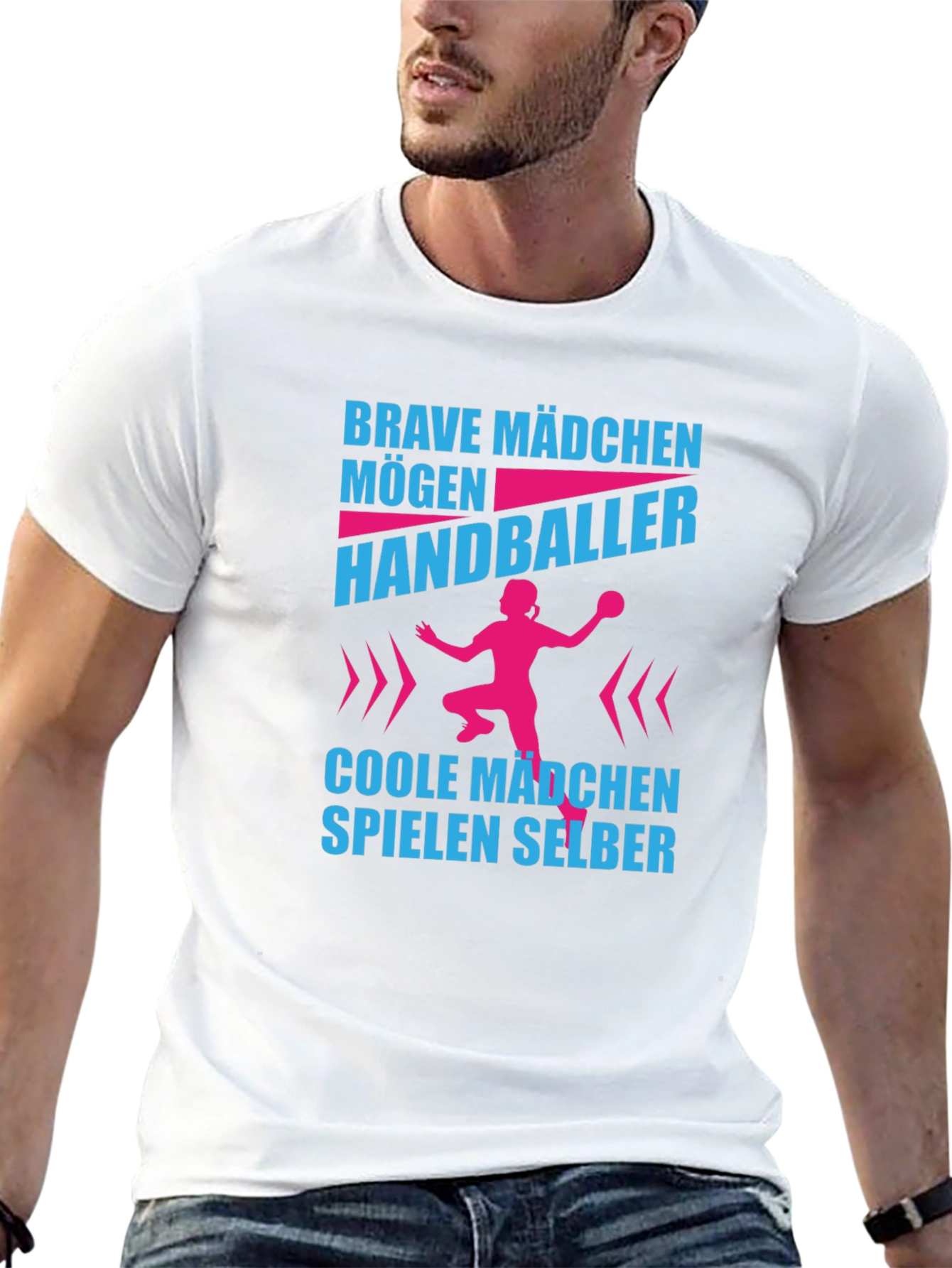 Handballer Graphic T-Shirt Brave Mädchen Cool Mädchen Selber