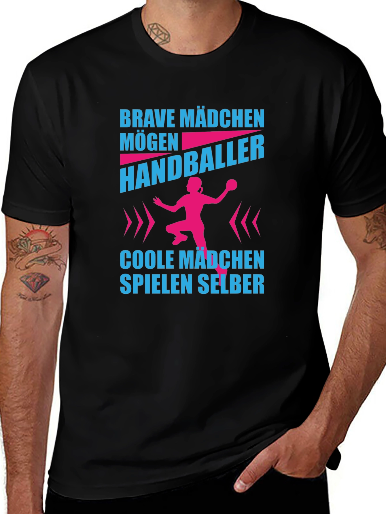 Handballer Graphic T-Shirt Brave Mädchen Cool Mädchen Selber