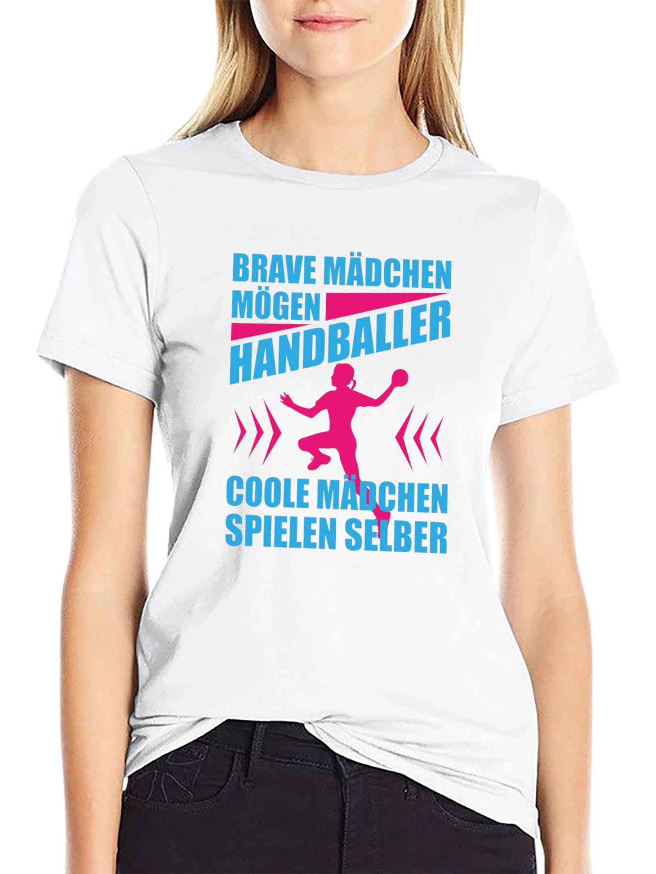 Handballer Graphic T-Shirt Brave Mädchen Cool Mädchen Selber