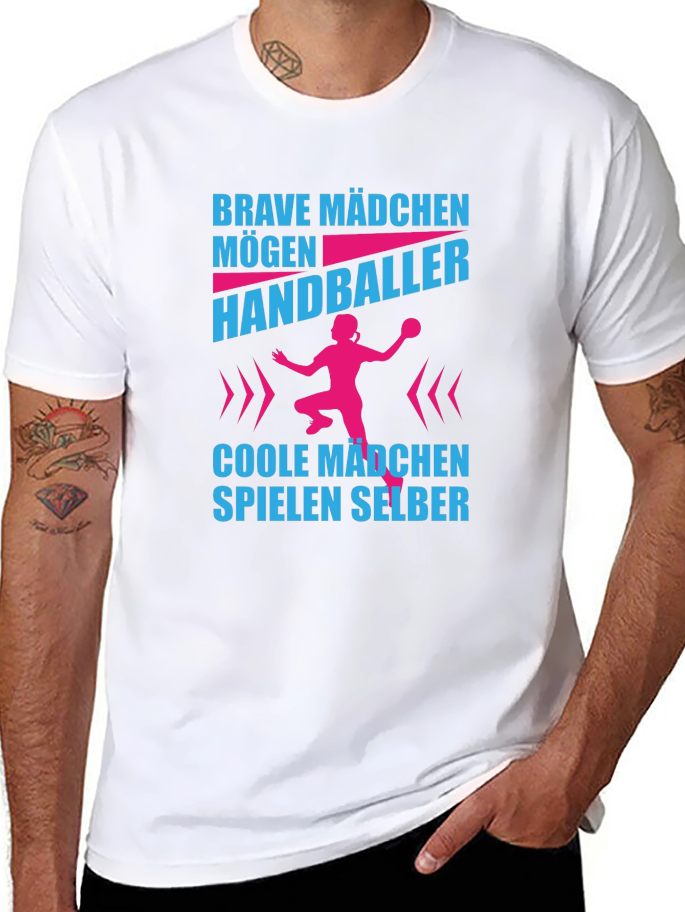 Handballer Graphic T-Shirt Brave Mädchen Cool Mädchen Selber