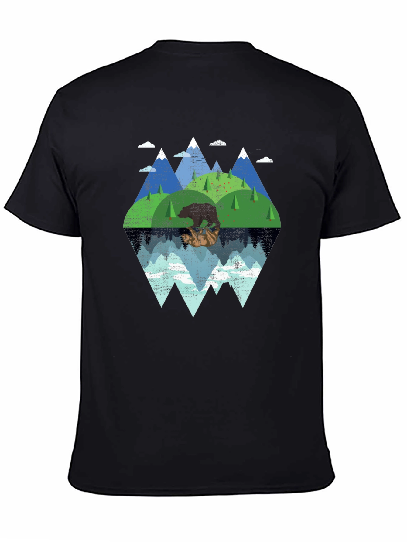 Mountain Bear Graphic Tee - Nature Lovers T-Shirt
