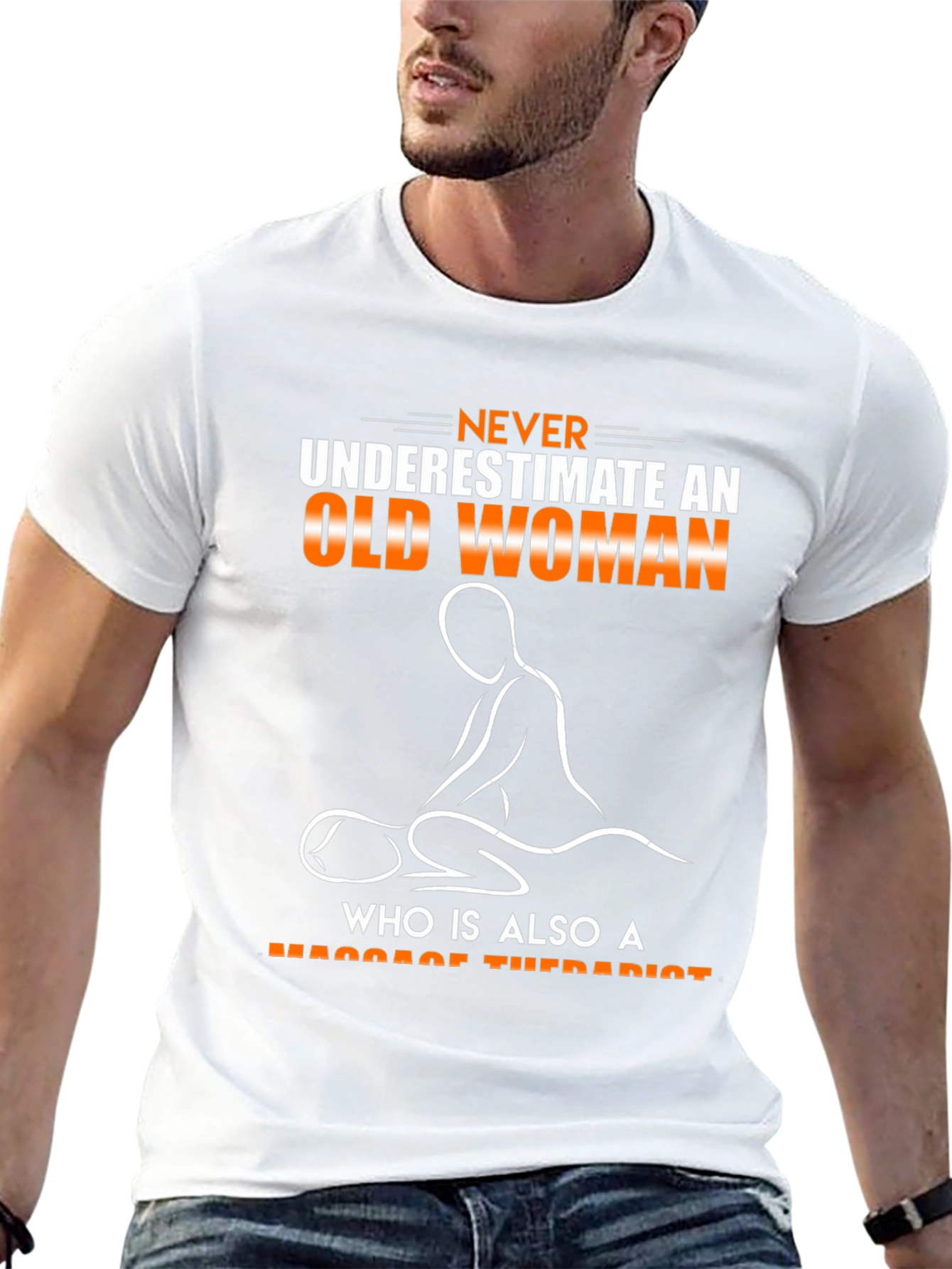 Old Woman Massage Therapist Graphic T-Shirt