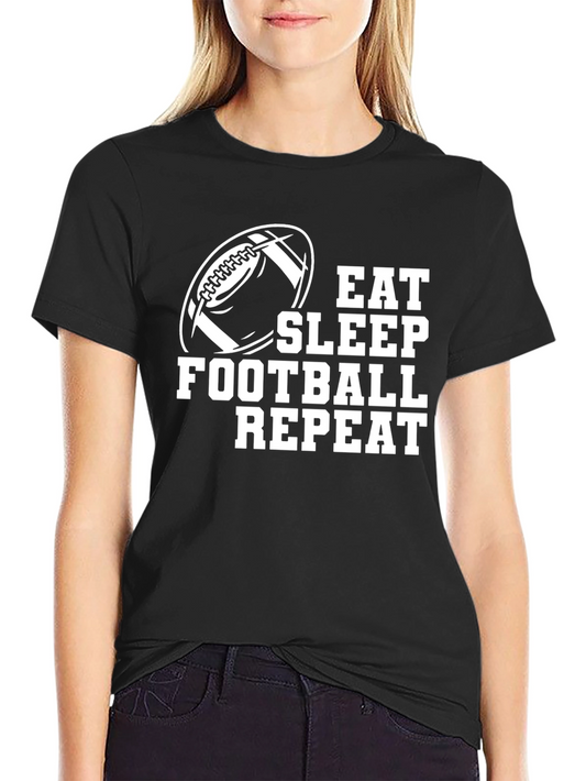 Eat Sleep Football Repeat - Mens Graphic Tee