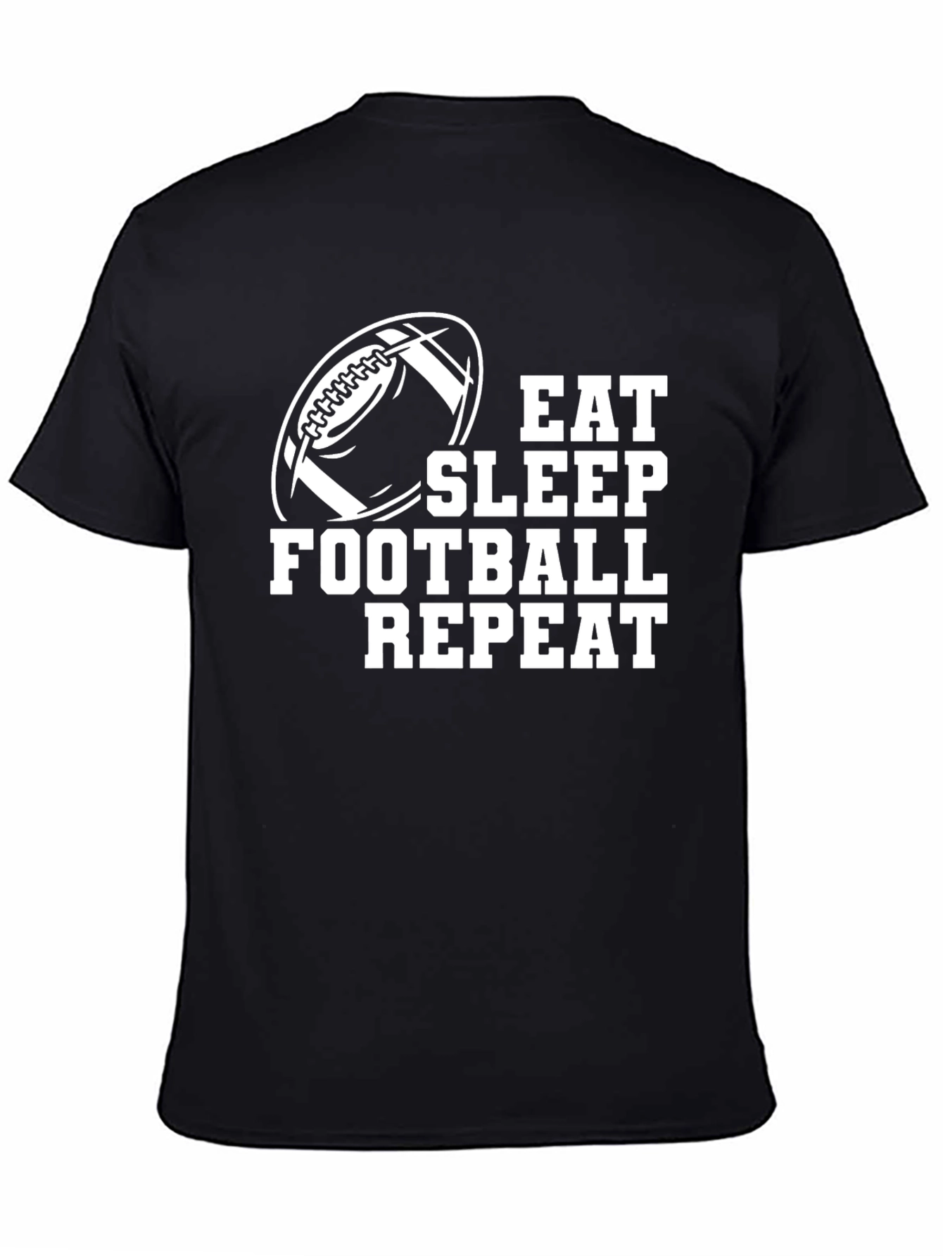 Eat Sleep Football Repeat - Mens Graphic Tee