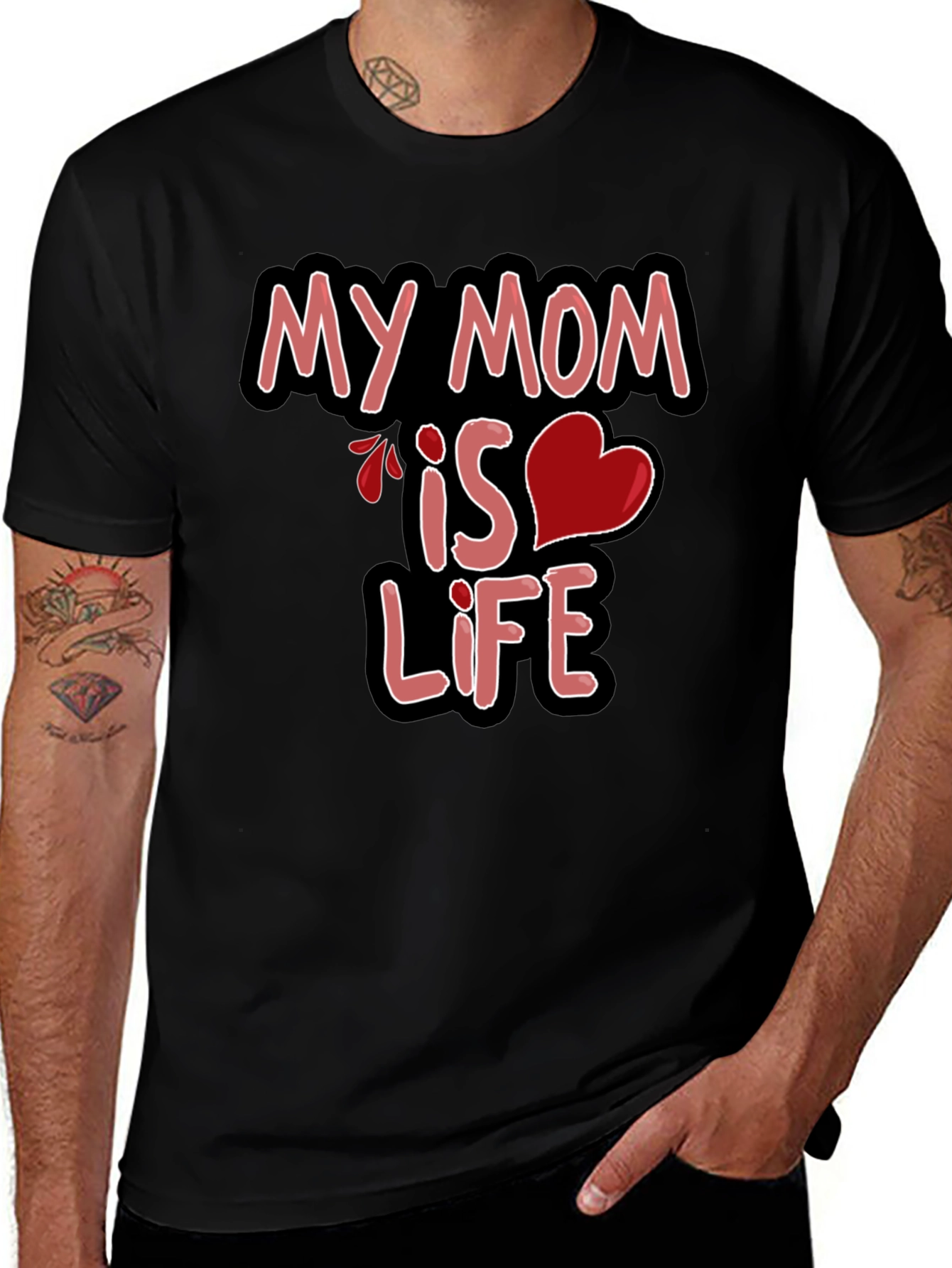 My Mom is Life Tee - Graphic Black T-Shirt