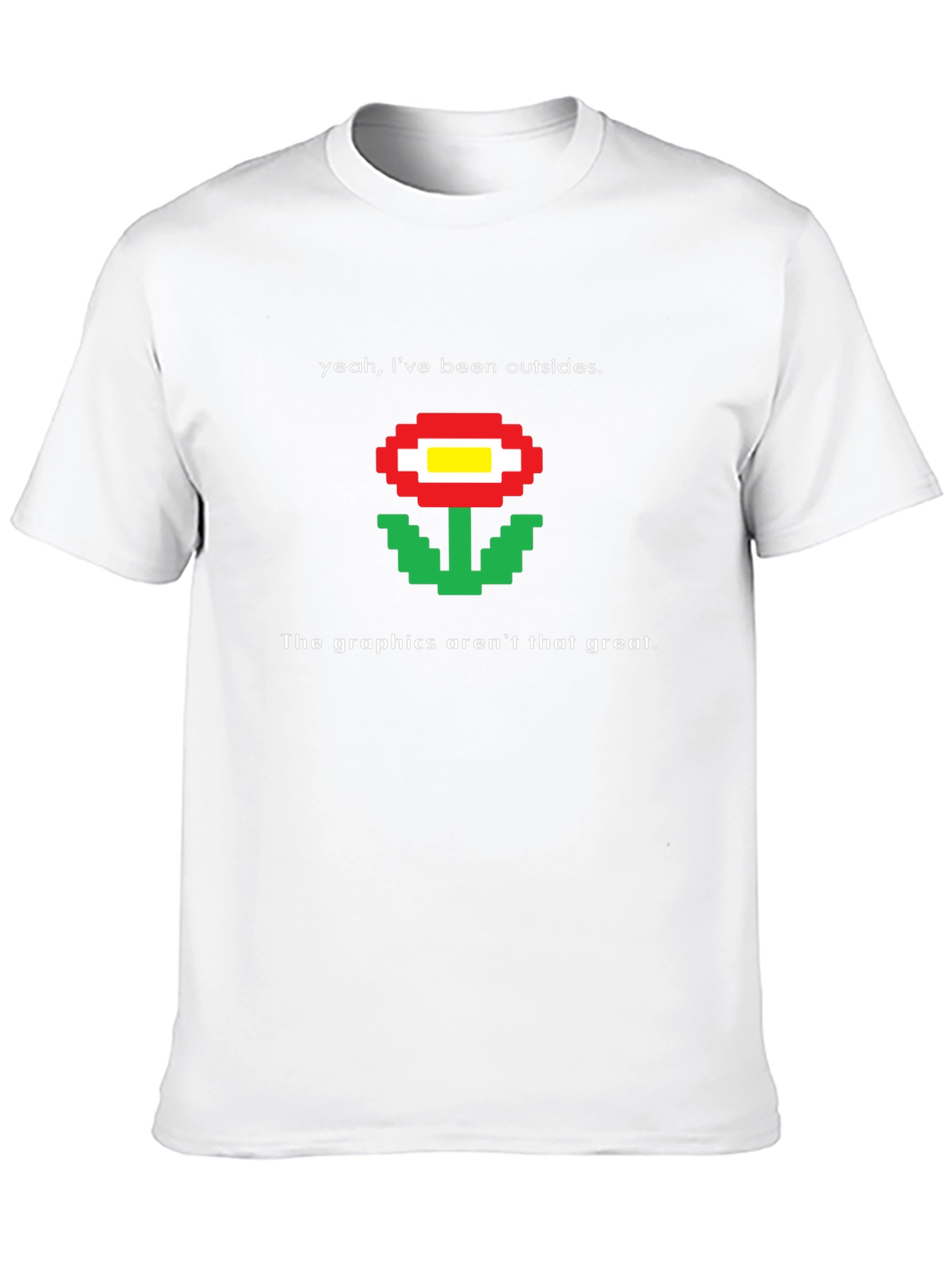 Retro Pixel Flower T-Shirt - Funny Gaming Tee