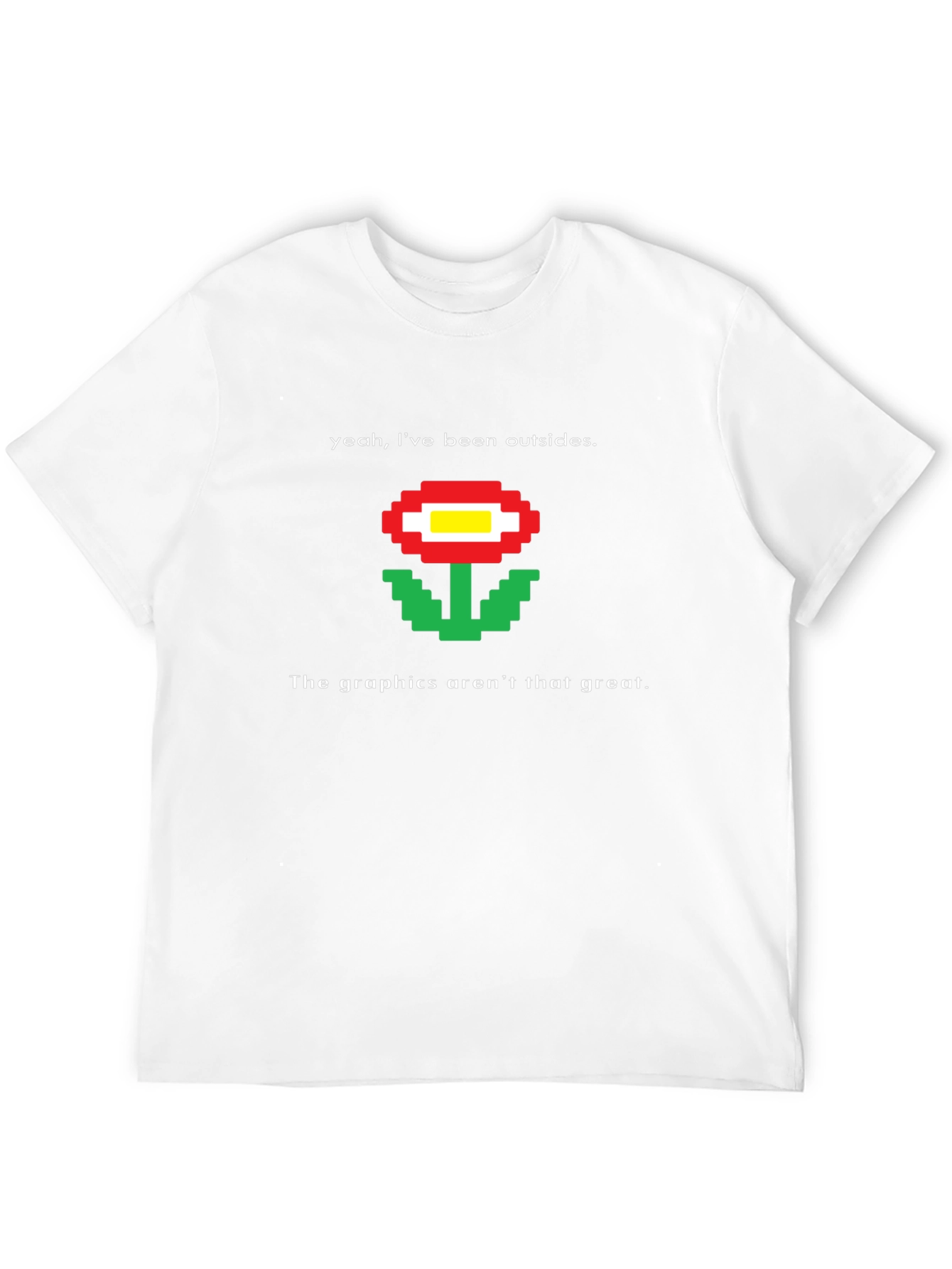 Retro Pixel Flower T-Shirt - Funny Gaming Tee