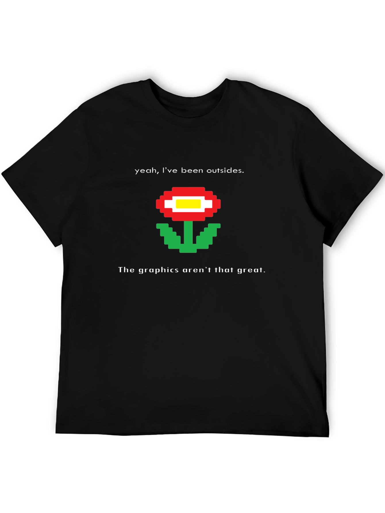 Retro Pixel Flower T-Shirt - Funny Gaming Tee