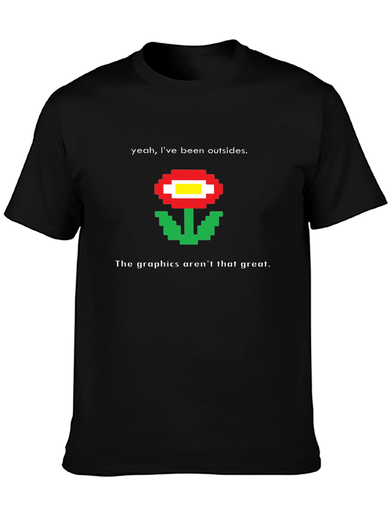 Retro Pixel Flower T-Shirt - Funny Gaming Tee