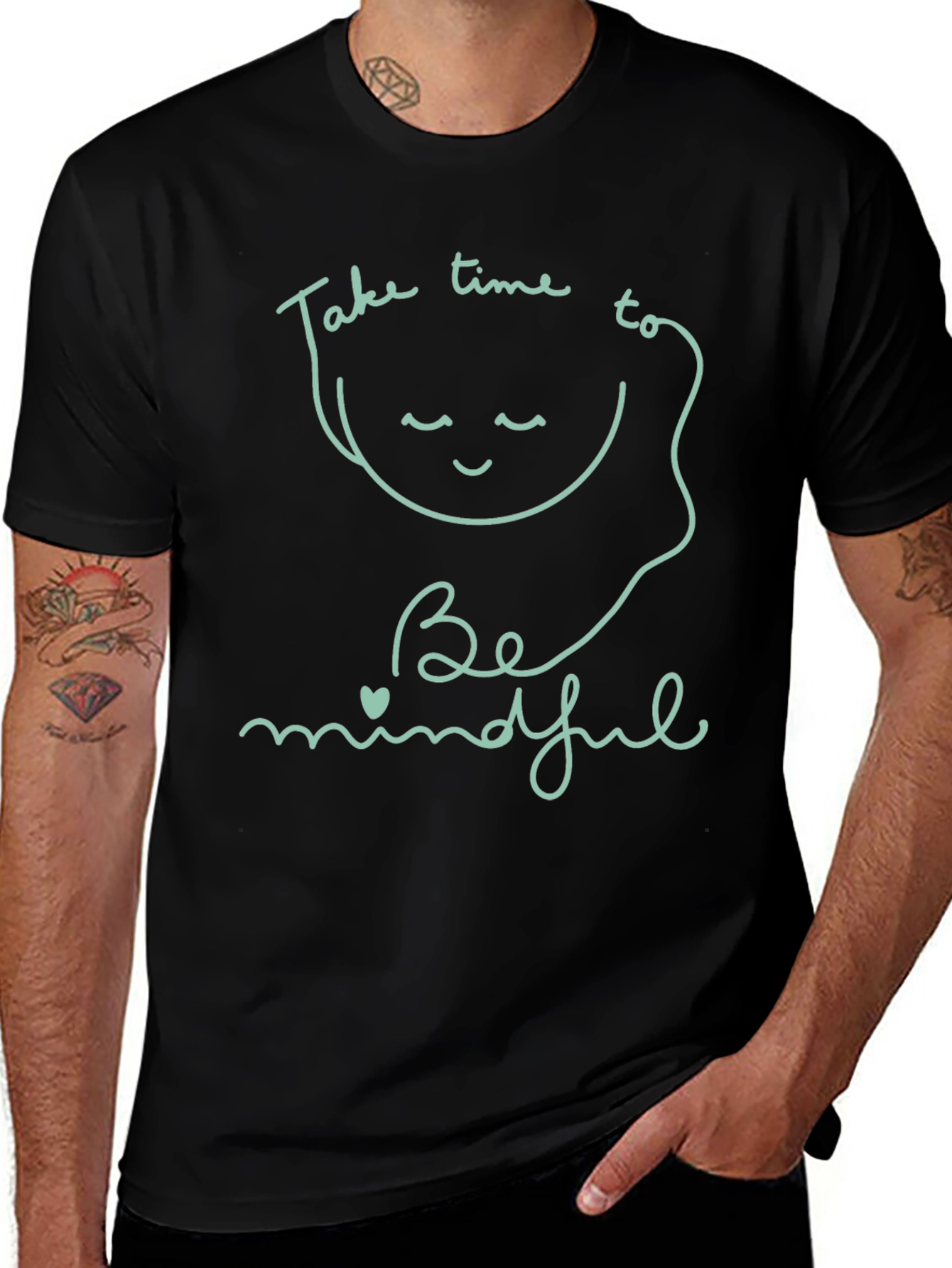 Mindful Living Black T-Shirt