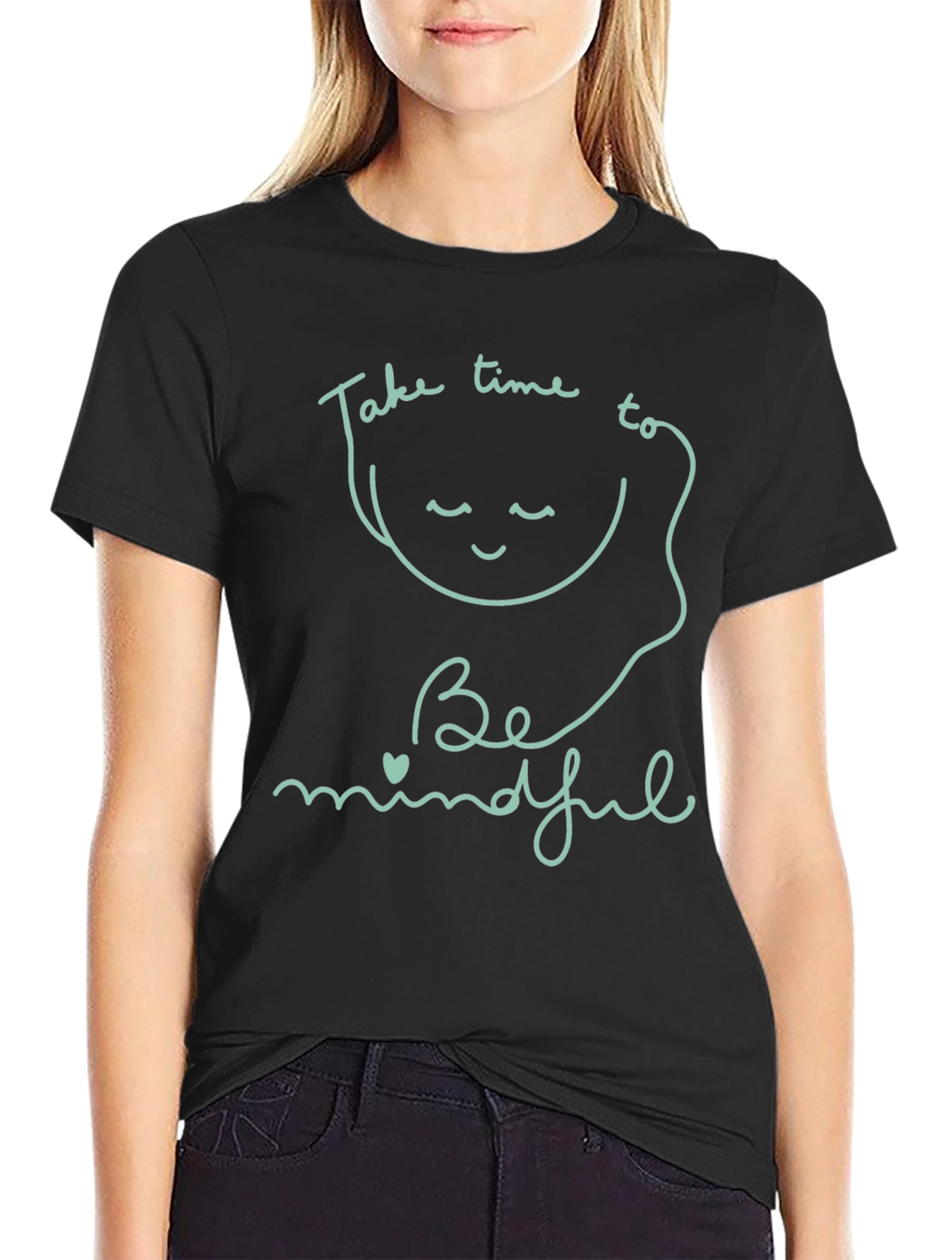 Mindful Living Black T-Shirt