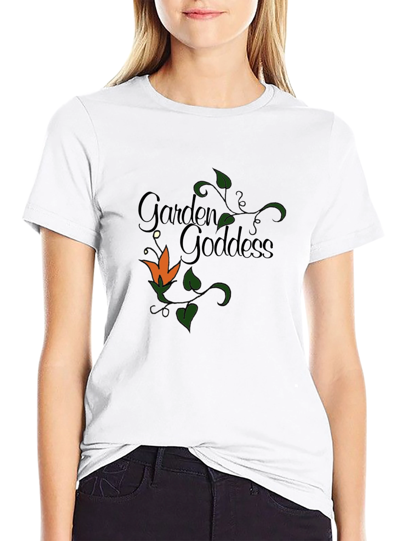 Garden Goddess T-Shirt - Floral Design