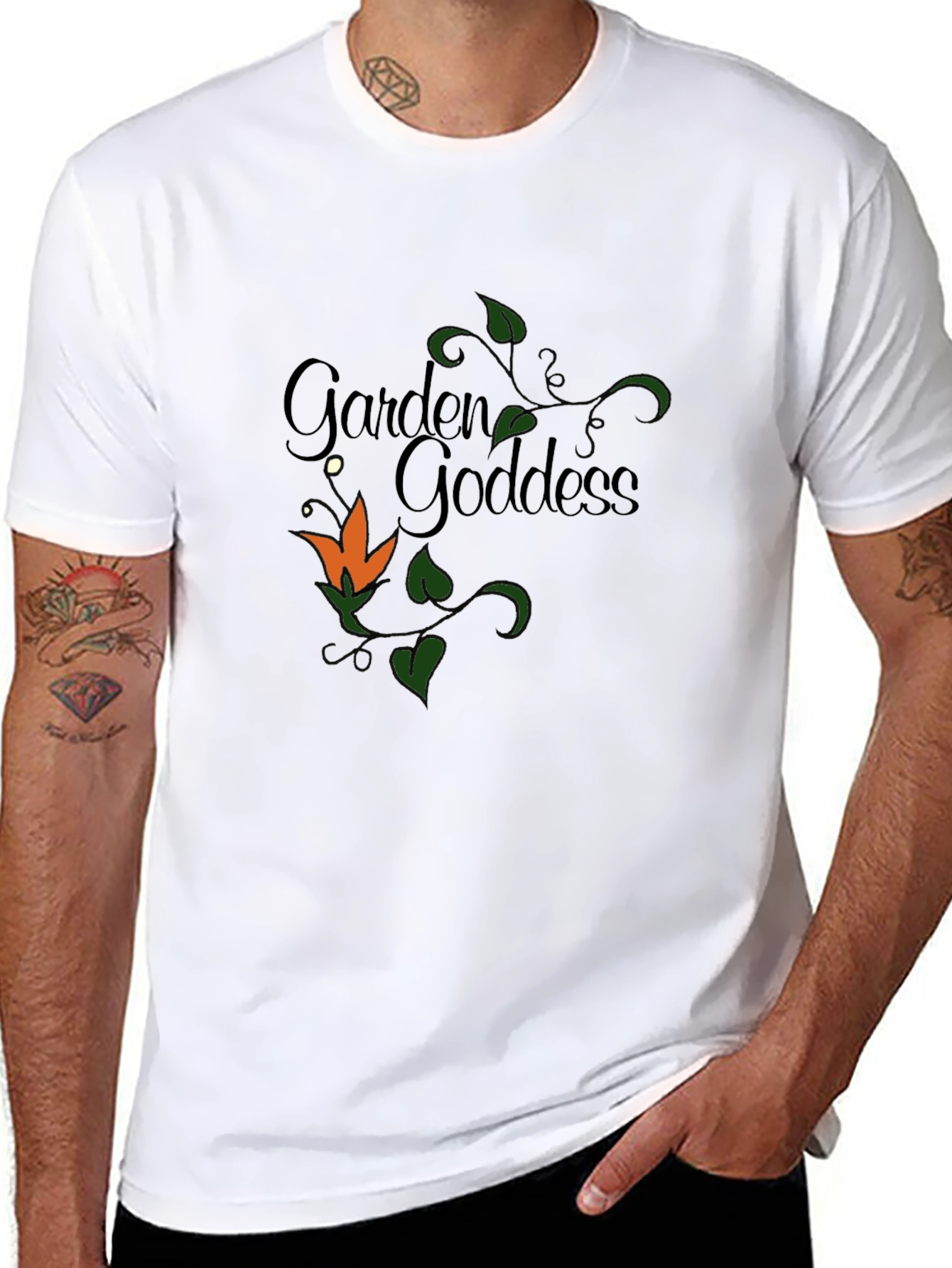 Garden Goddess T-Shirt - Floral Design