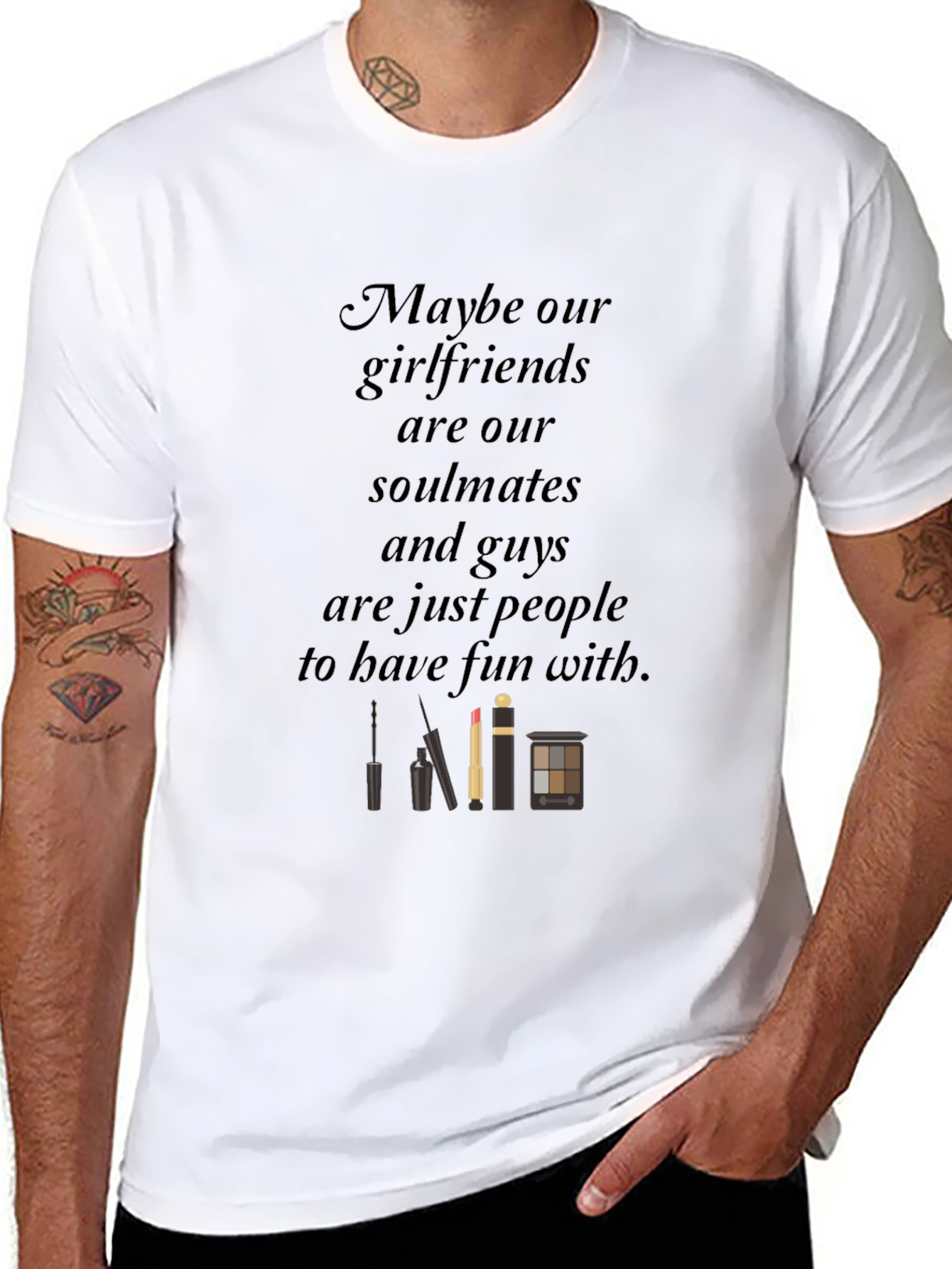Funny Girlfriends Soulmates Graphic T-Shirt