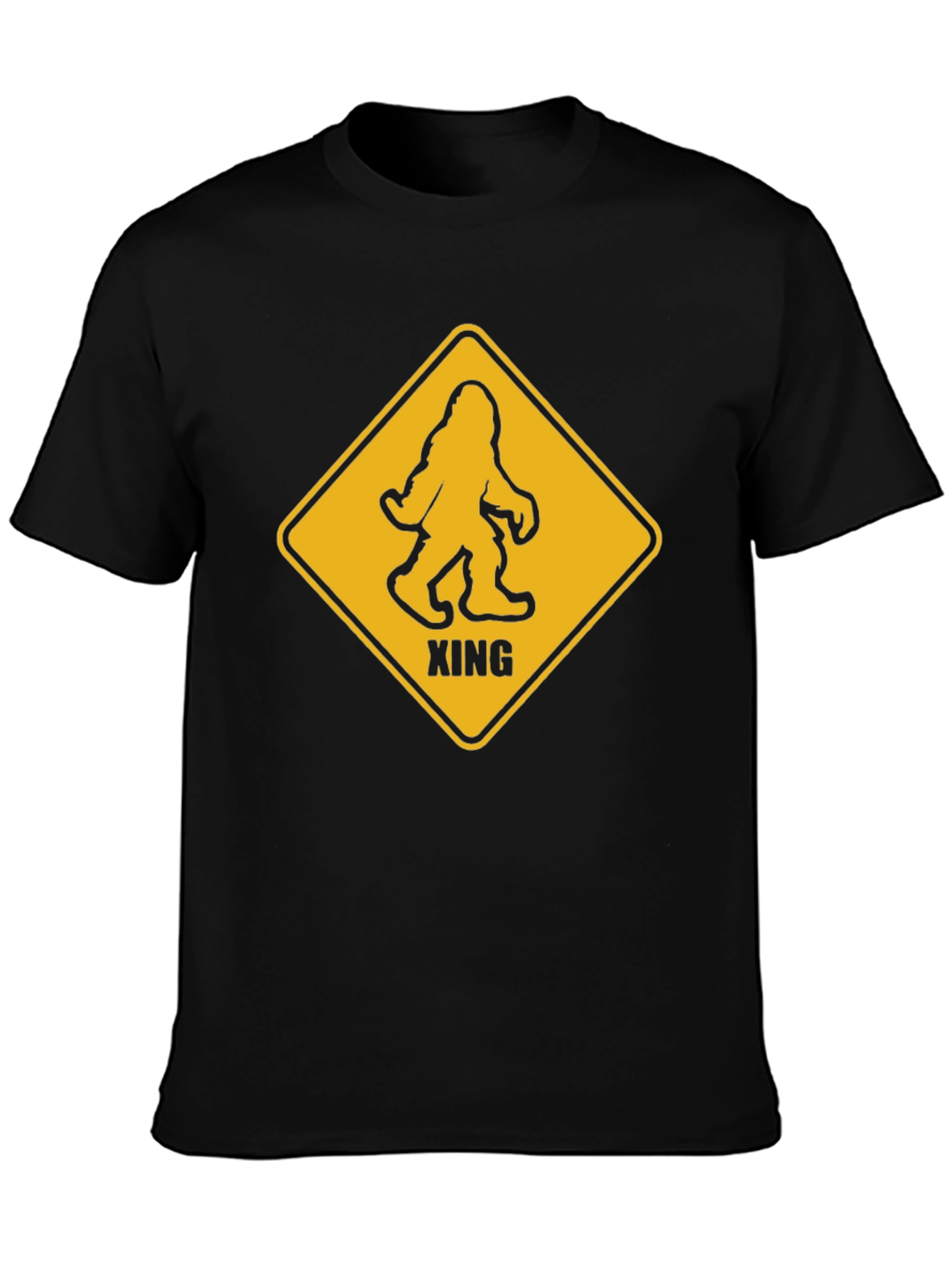 Bigfoot Crossing Graphic T-Shirt - Novelty Tee