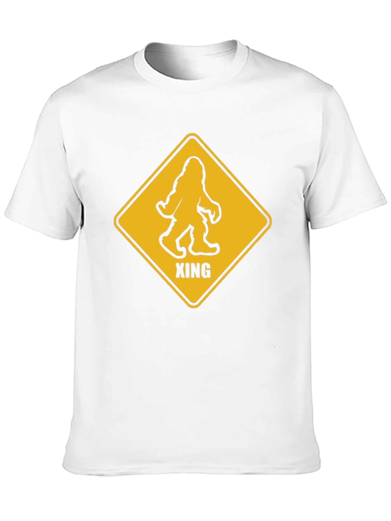 Bigfoot Crossing Graphic T-Shirt - Novelty Tee