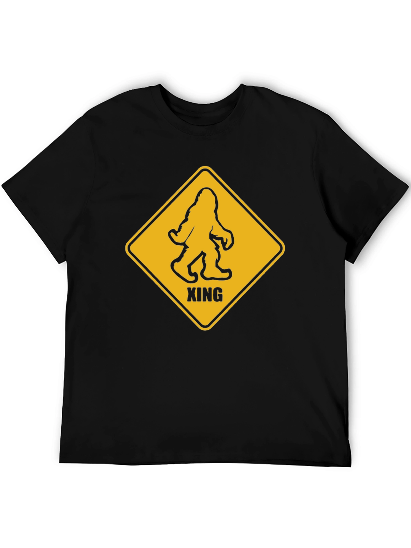 Bigfoot Crossing Graphic T-Shirt - Novelty Tee