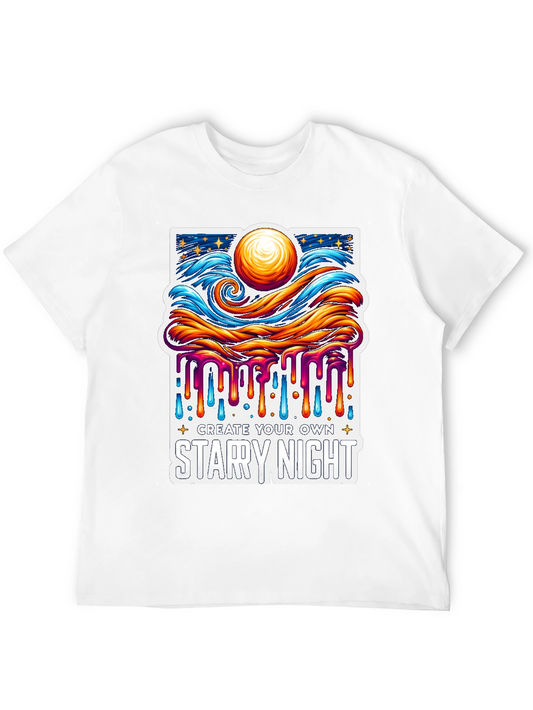 Starry Night Graphic Tee - Art Inspired Unisex Shirt