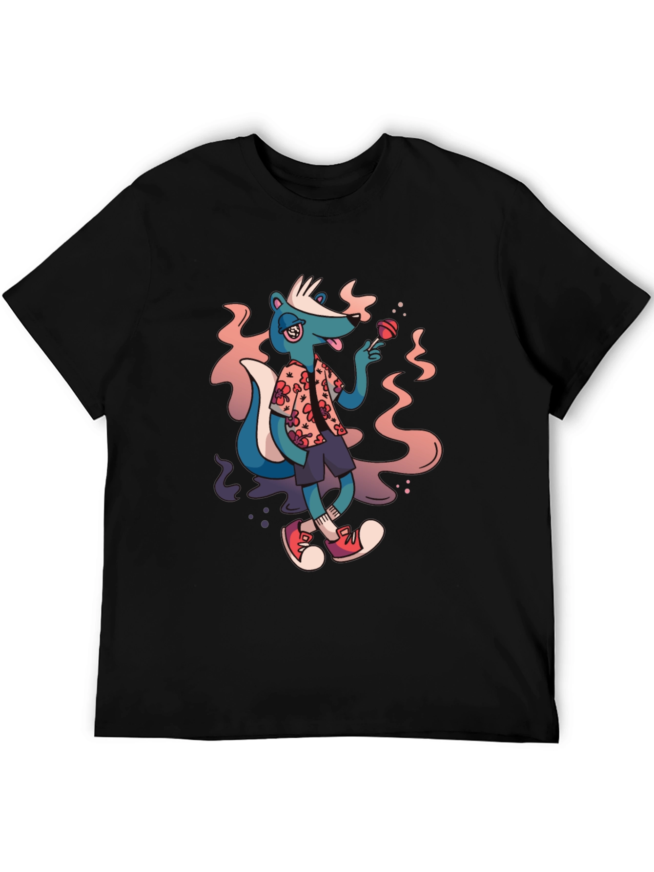 Skunk with Lollipop Graphic T-Shirt