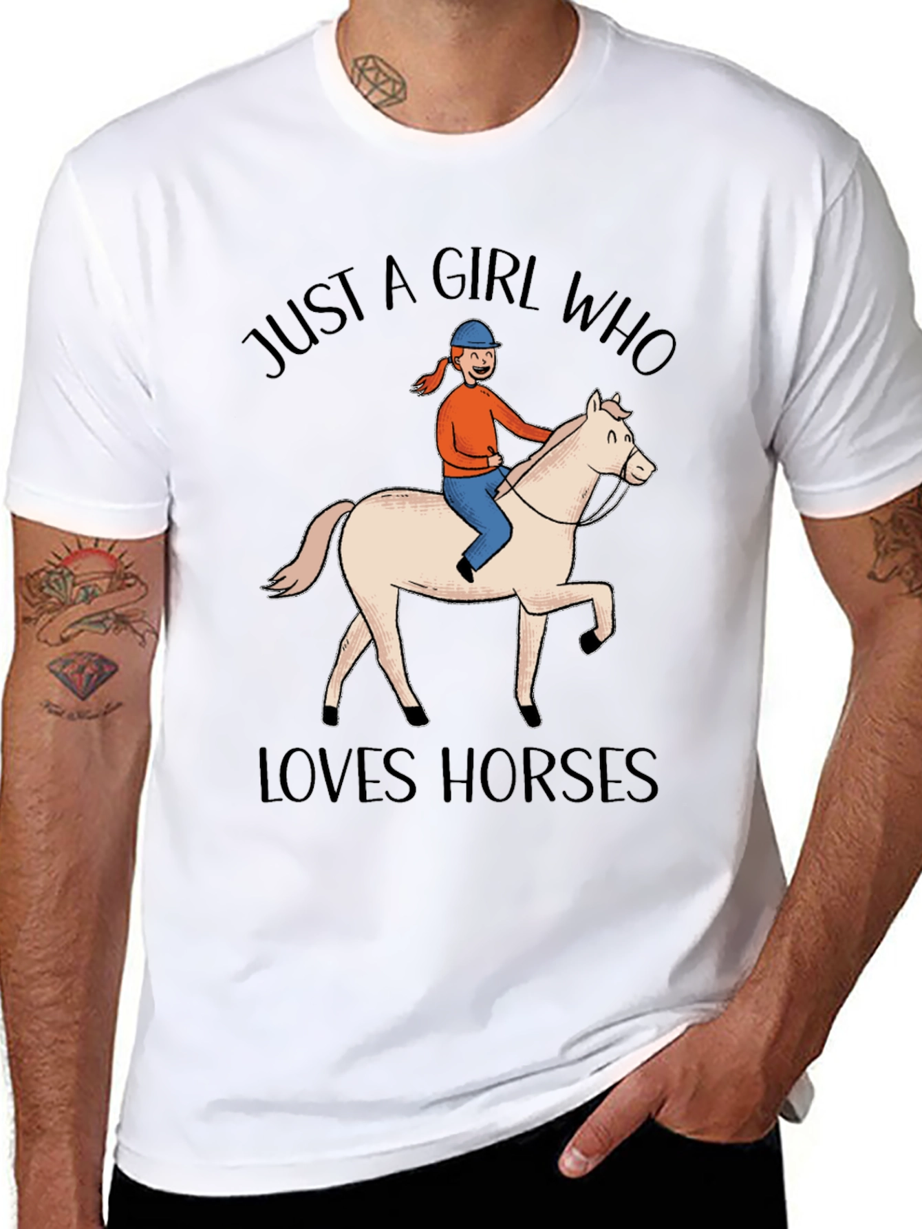 Just a Girl Who Loves Horses Graphic Tee