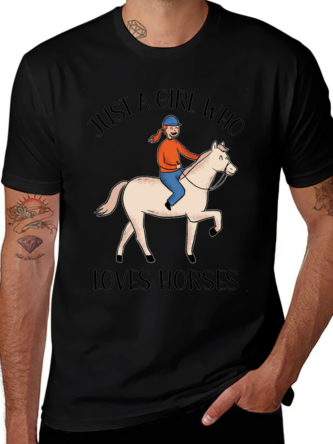 Just a Girl Who Loves Horses Graphic Tee
