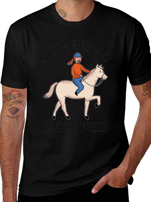 Just a Girl Who Loves Horses Graphic Tee