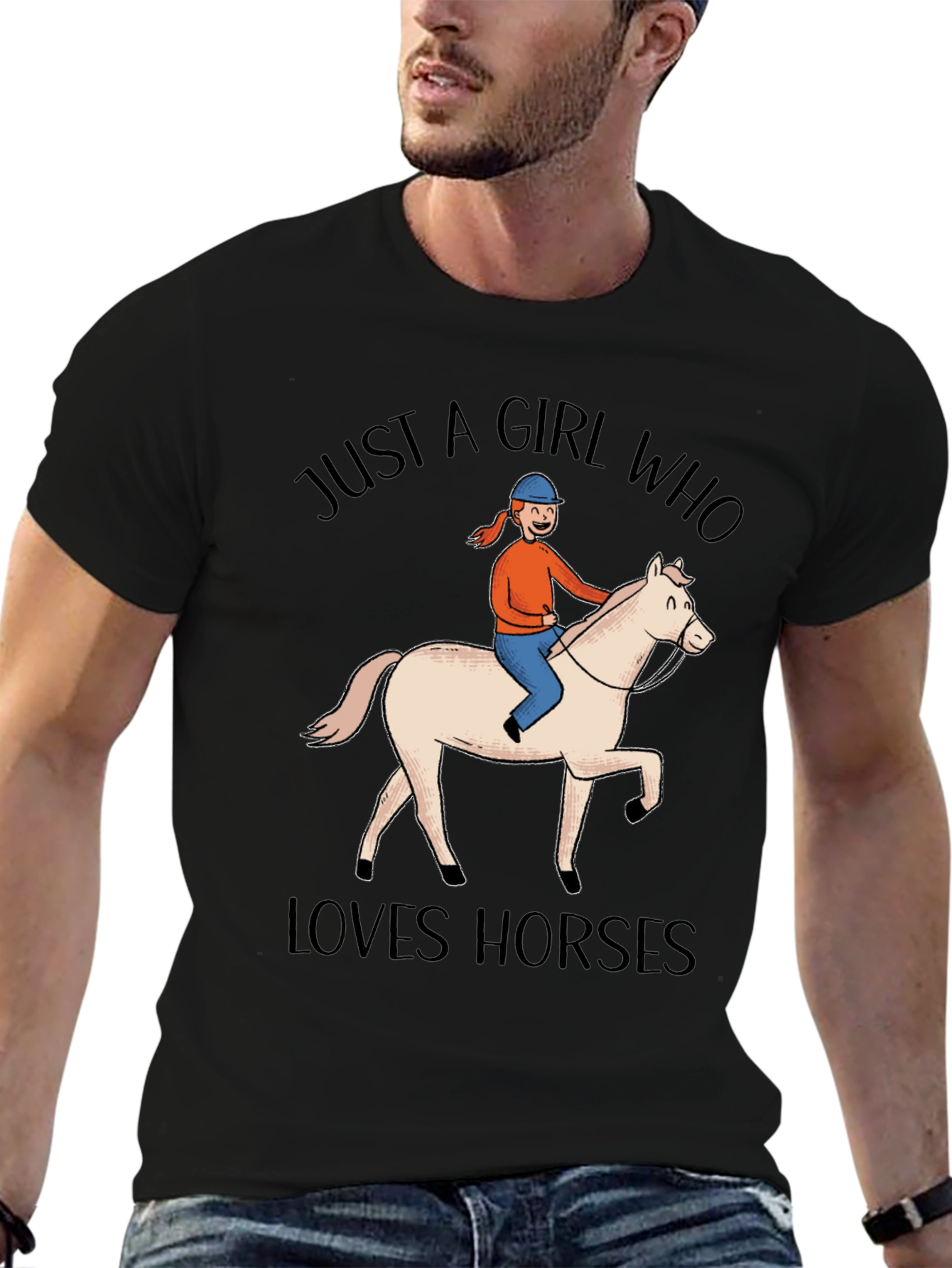 Just a Girl Who Loves Horses Graphic Tee