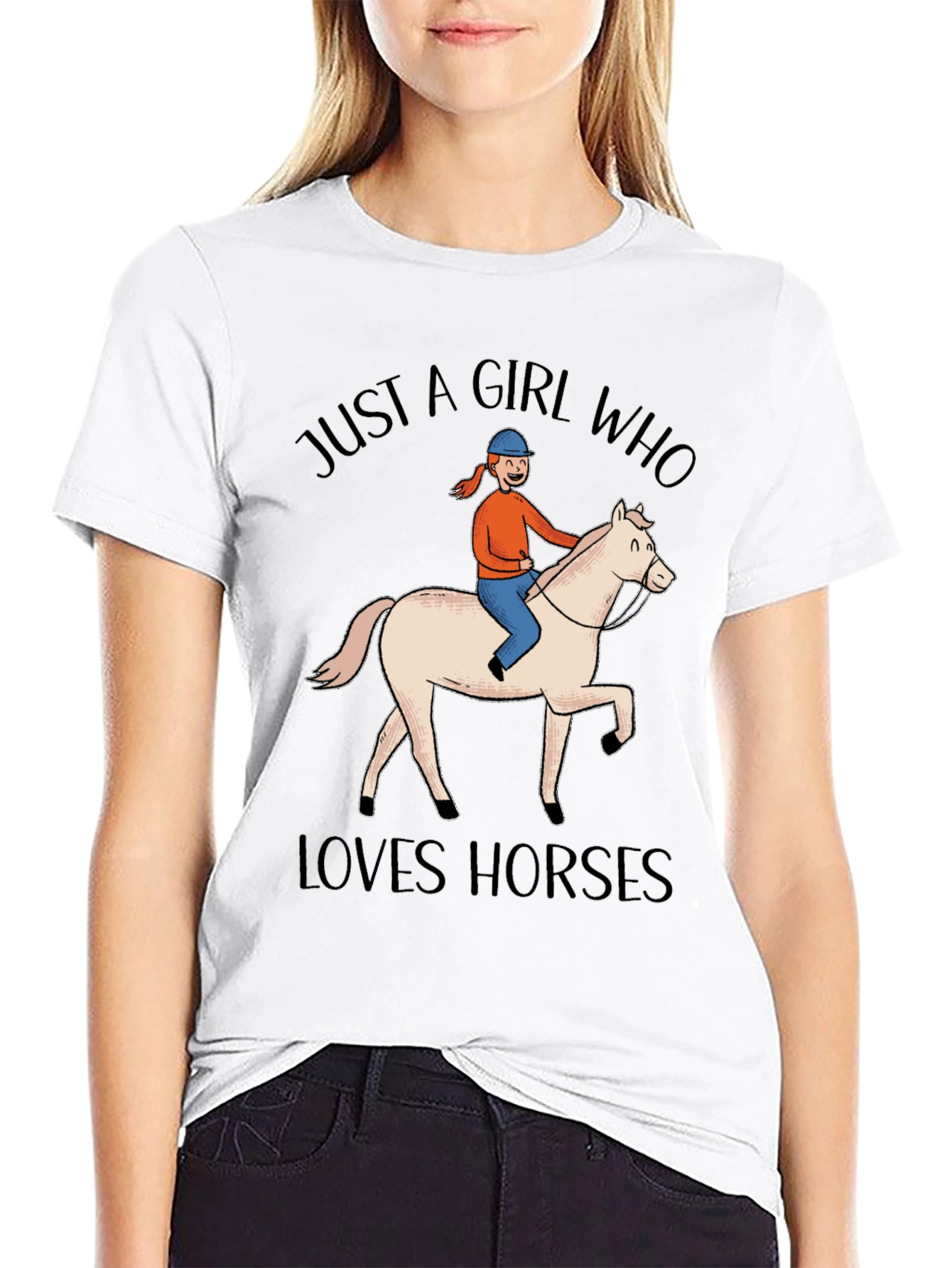 Just a Girl Who Loves Horses Graphic Tee