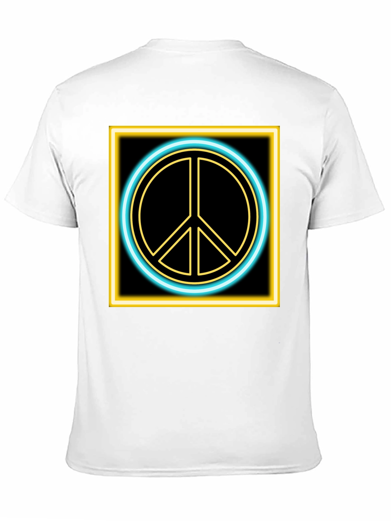 Neon Peace Sign Black T-Shirt