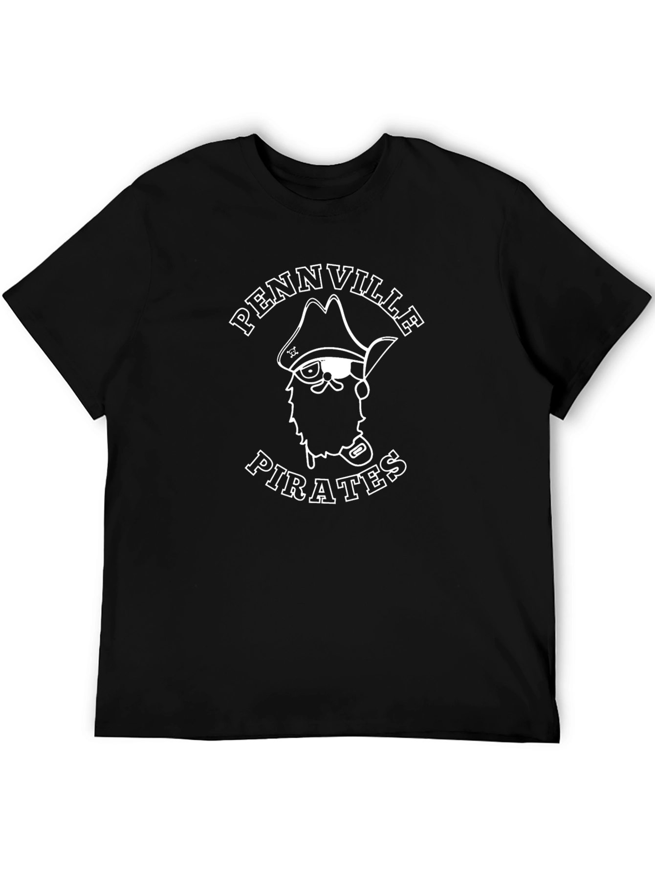 Pennville Pirates T-Shirt - Black Cotton Blend