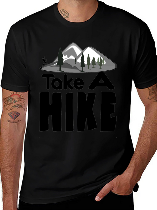 Take A Hike Graphic Tee - Black Short Sleeve Shirt