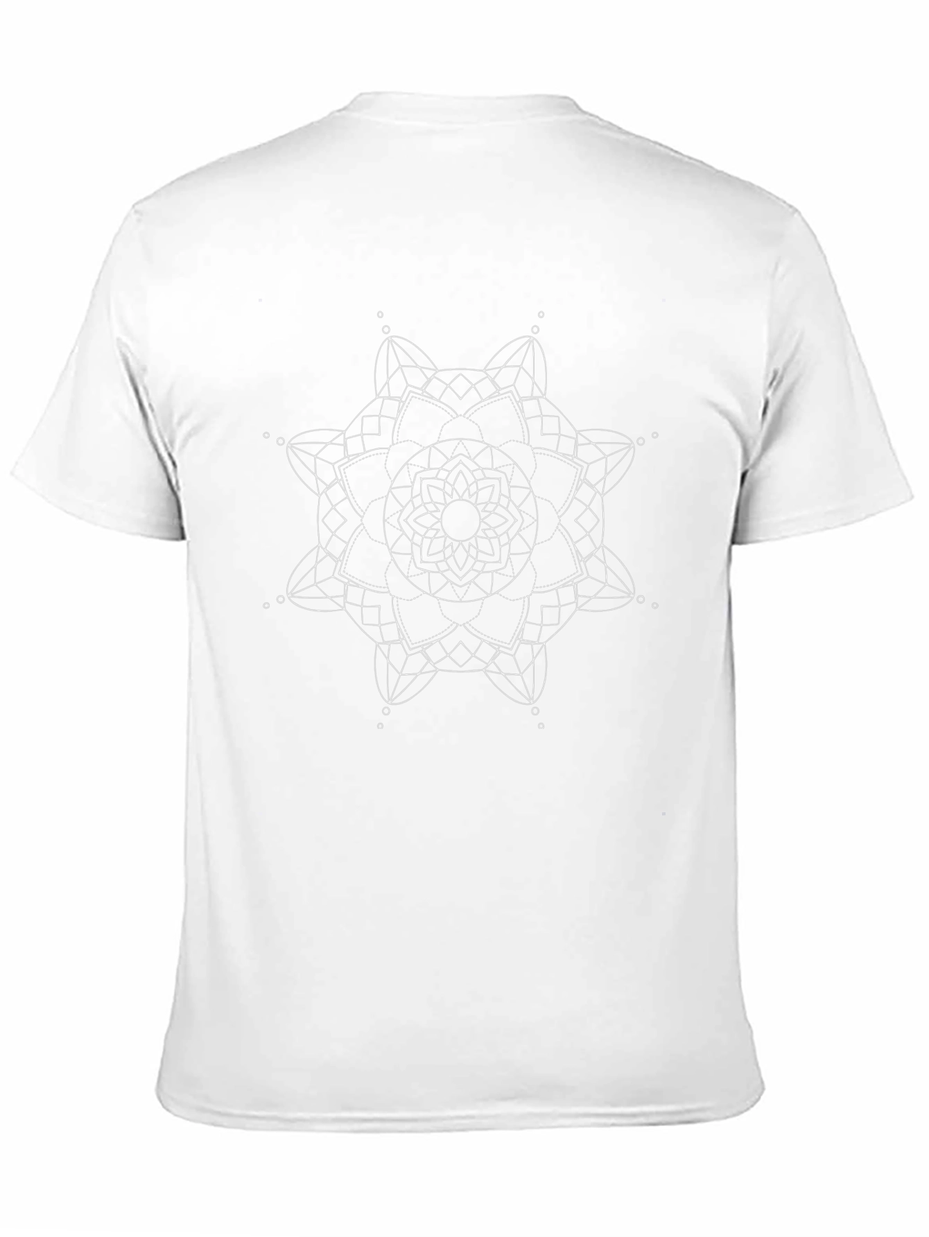 Geometric Mandala Graphic Tee - Black Cotton T-Shirt