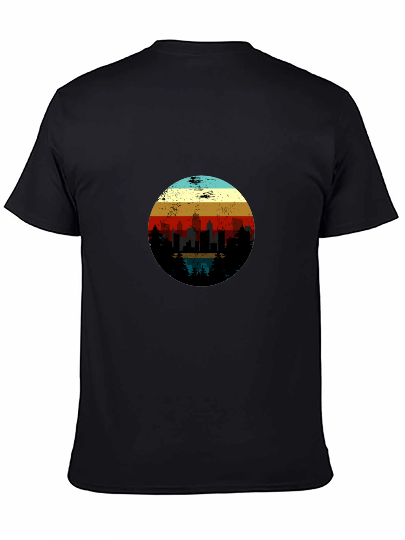 Retro Sunset Cityscape Graphic Tee