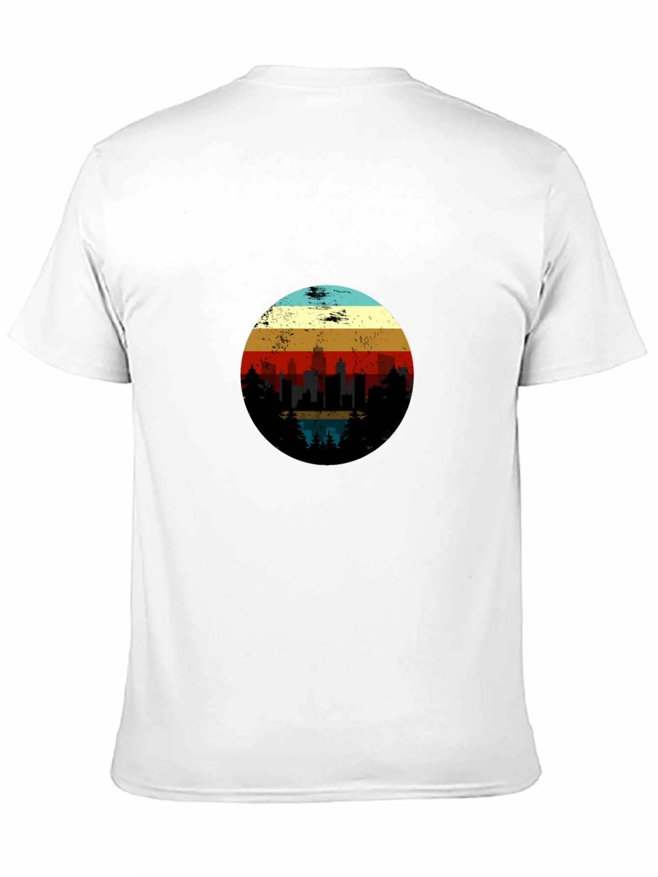 Retro Sunset Cityscape Graphic Tee