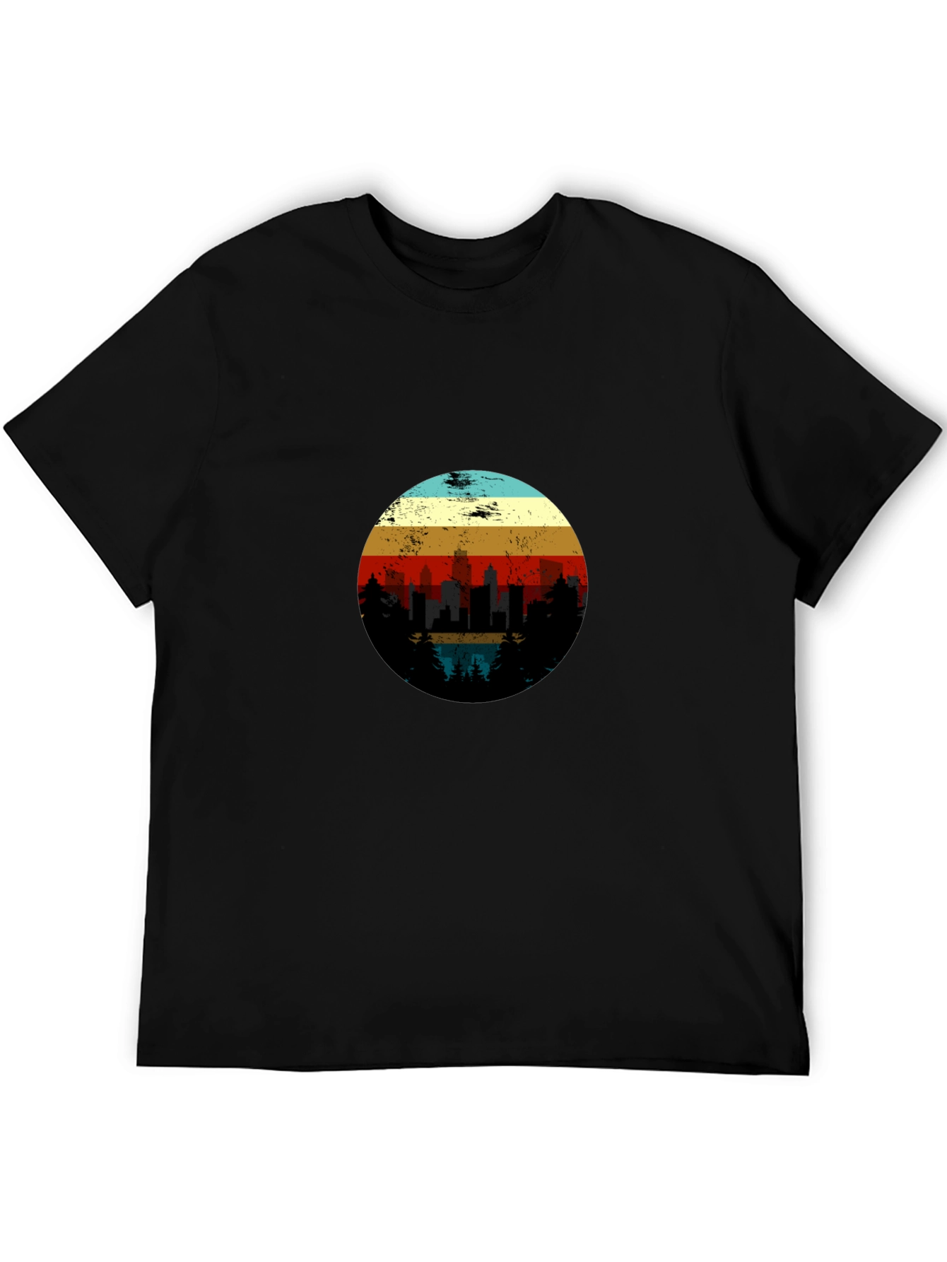 Retro Sunset Cityscape Graphic Tee