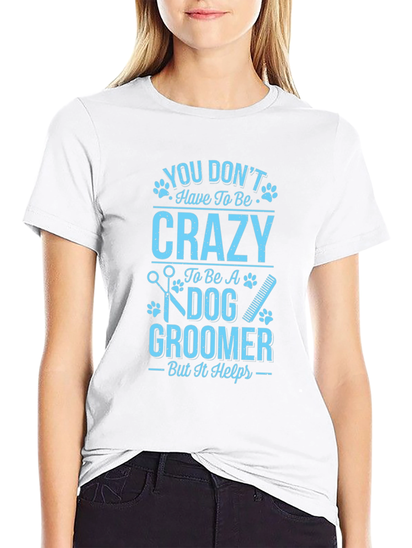 Crazy Dog Groomer T-Shirt - Unisex Cotton Tee