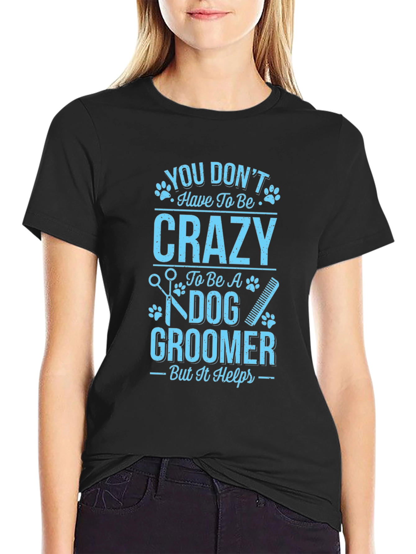 Crazy Dog Groomer T-Shirt - Unisex Cotton Tee