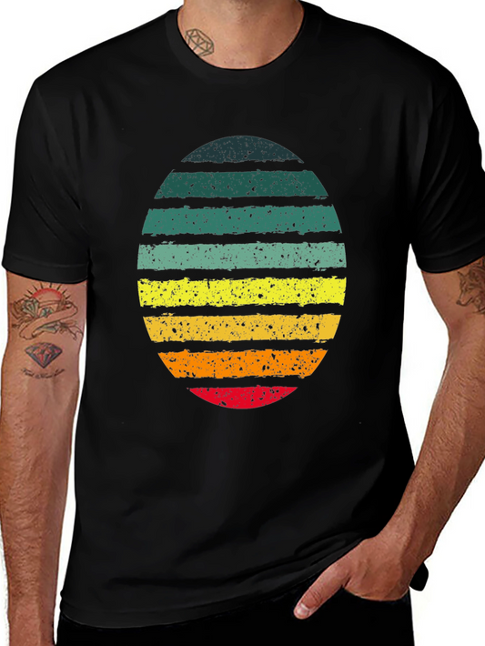 Retro Striped Egg Graphic Tee