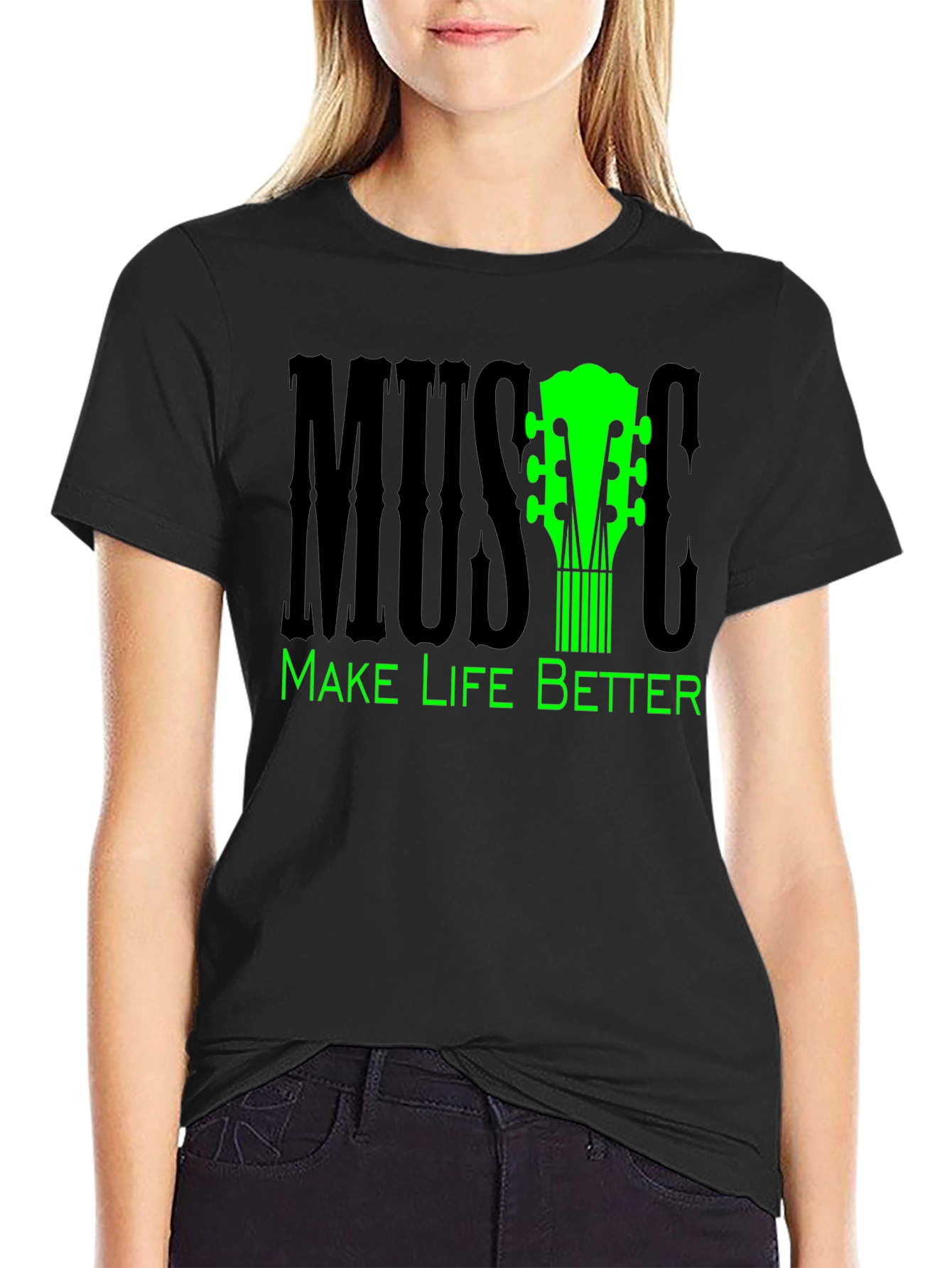 Music Makes Life Better T-Shirt - Graphic Tee