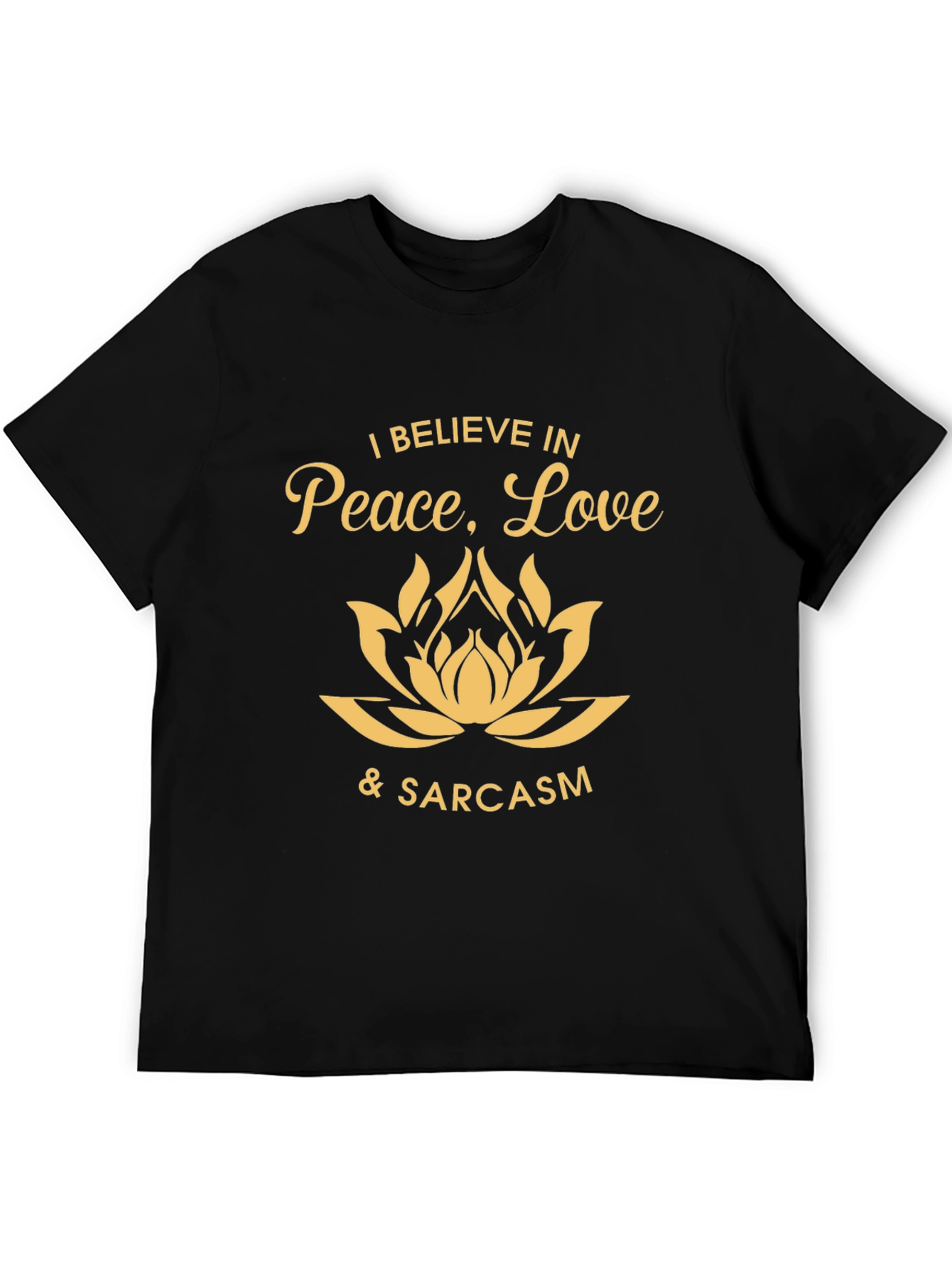 Peace Love & Sarcasm Graphic Tee - Black