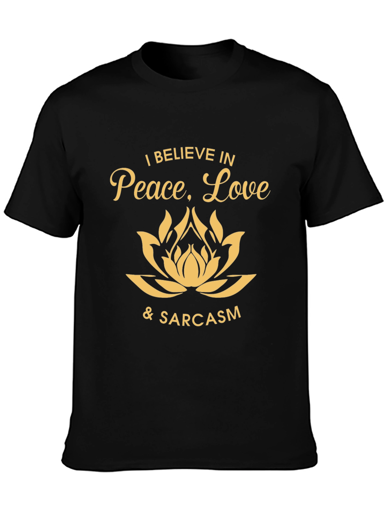 Peace Love & Sarcasm Graphic Tee - Black