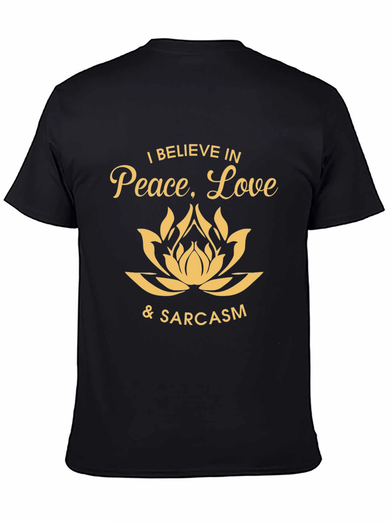 Peace Love & Sarcasm Graphic Tee - Black